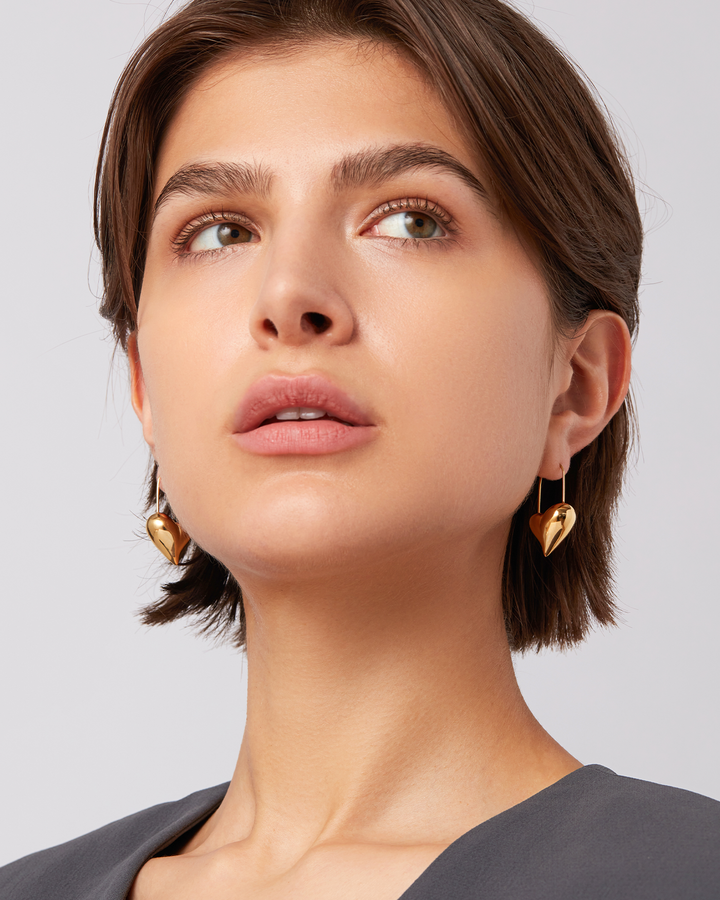 Celeste Heart Earrings for Women - Sterling Silver Dainty Heart Stud Earrings - Perfect for Valentine's Day, Anniversary & Everyday Wear