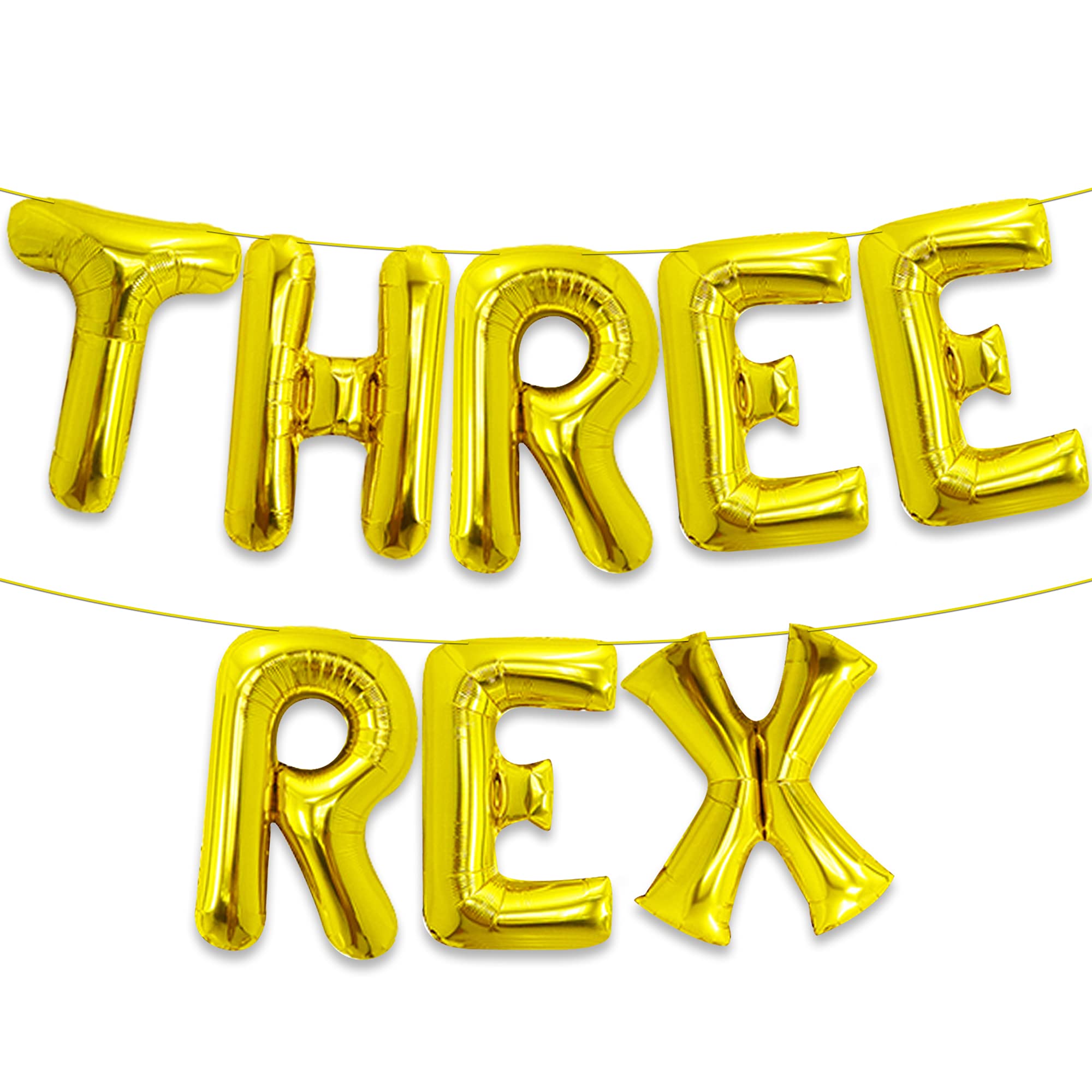 KatchOn 16 Inch Gold T-Rex Balloons - Dinosaur Birthday Party Decorations for Kids, Jurassic Theme Party Supplies | Perfect for Dino Themed Birthday, Baby Shower & Classroom Decor