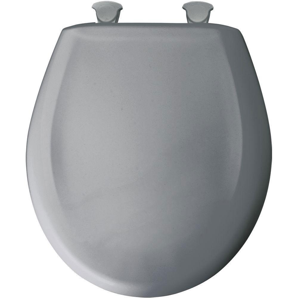 Bemis Whisper Close Round Closed Front Toilet Seat - Soft Close Hinges, Durable Country Grey Finish for Bathroom Comfort (Model 529674) | Perfect for Modern Homes, Apartments & Guest Bathrooms