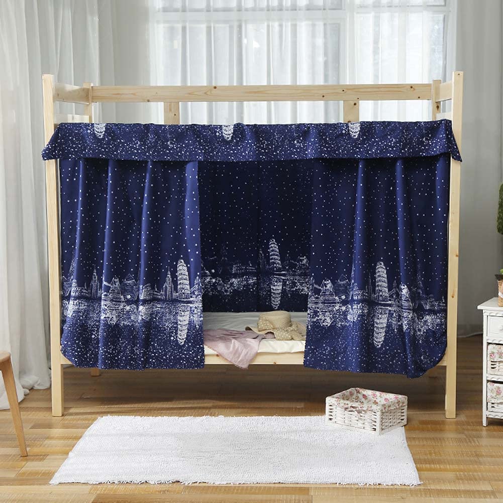 Blackout Bunk Bed Curtains for Dorm Rooms - Privacy Bed Canopy with Mosquito Netting, Dustproof Twin Bunk Bed Tent for College Students (Ideal for Studying, Sleeping & Creating Personal Space)