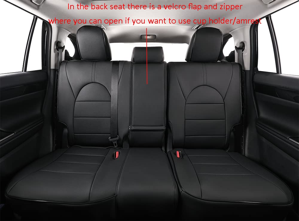 Premium Custom Fit Leather Car Seat Covers for GMC Yukon SLE/SLT/AT4 (2015-2023) - Black | Waterproof & Anti-Slip Protection | Perfect for Road Trips, Daily Commute & Off-Road Adventures