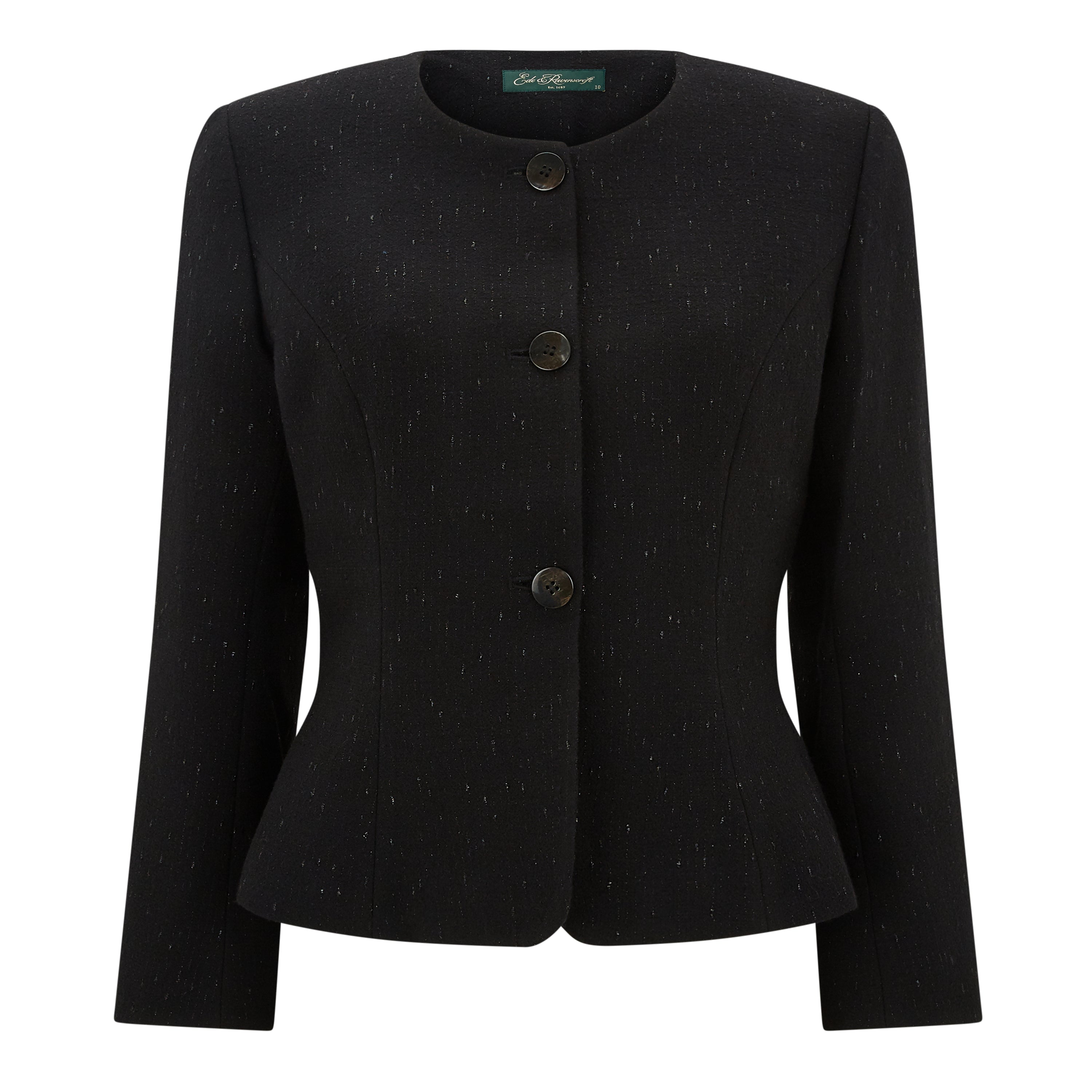 Kayla Tailored Glitter Wool Jacket for Women - Stylish Winter Coat with Sparkle Details | Perfect for Office Wear, Evening Parties & Holiday Outfits