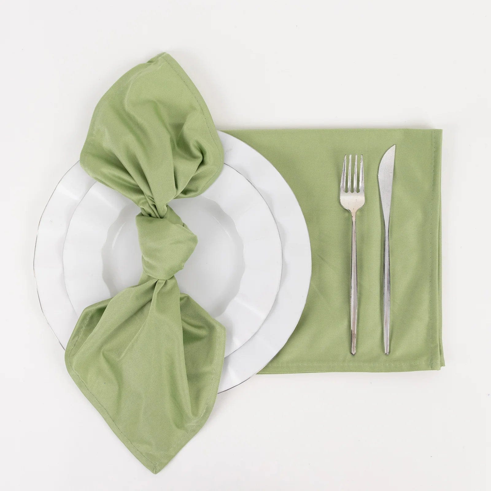 5 Premium 20x20 Inch Scuba Polyester Dinner Napkins - Soft & Absorbent for Fine Dining, Weddings & Formal Events