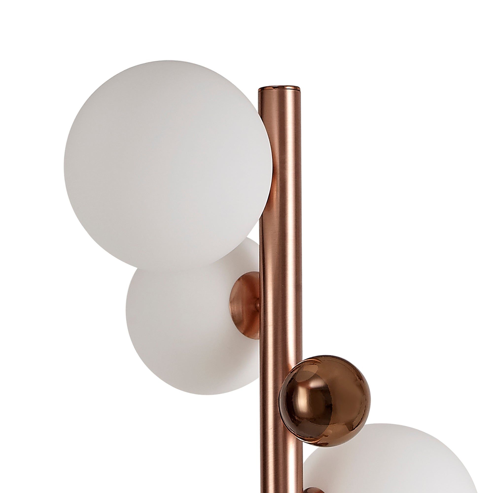 Modern Austin Floor Lamp - 8 Light G9 Base in Copper & Opal, Polished Chrome & Iridescent, or Polished Chrome & Black with Smoked Glass Shade - IP20 Rated for Living Room, Bedroom, or Office Lighting