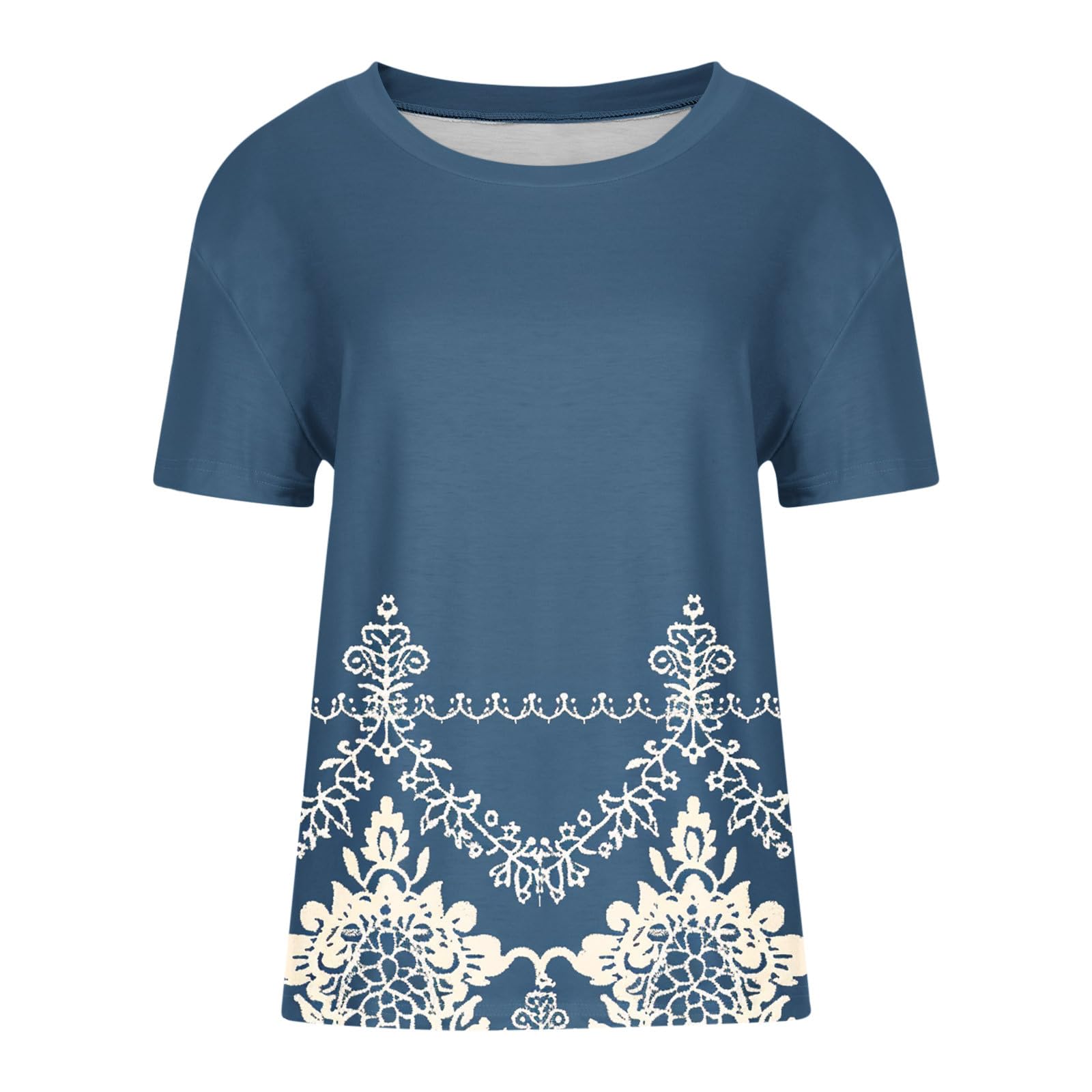 Women's Summer Short Sleeve Floral T-Shirts - Colorful Graphic Casual Blouses for Beach, Vacation & Everyday Wear