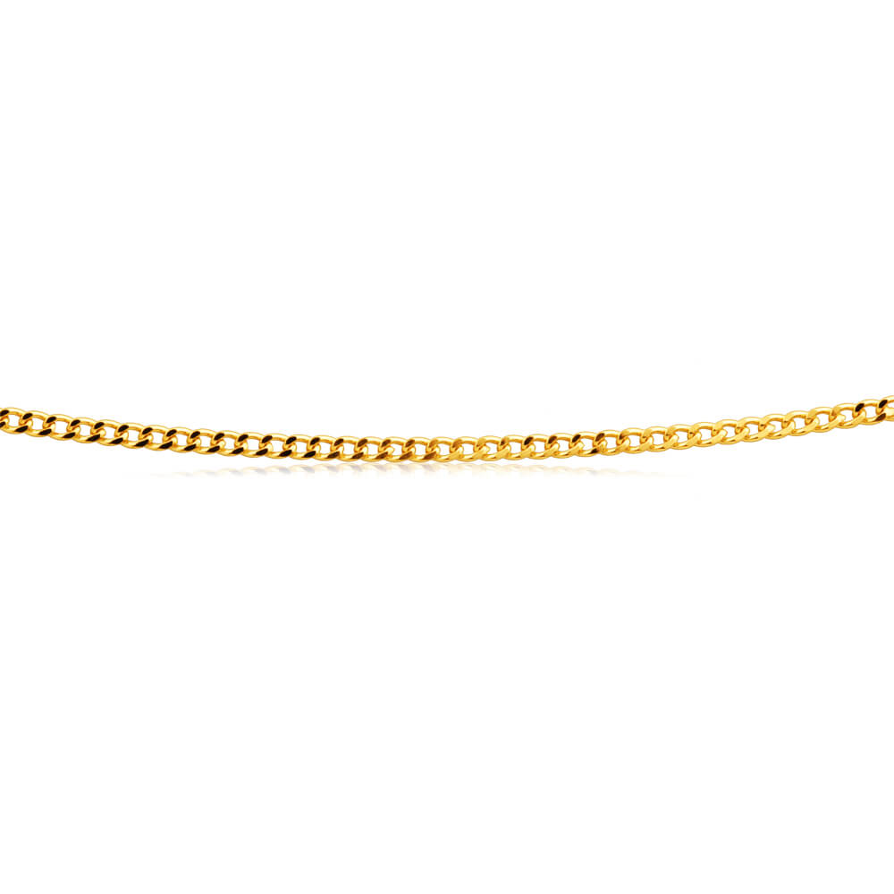 9ct Yellow Gold 50 Gauge Curb 40cm Chain - Elegant Jewelry for Men & Women, Perfect for Everyday Wear, Gifts & Special Occasions