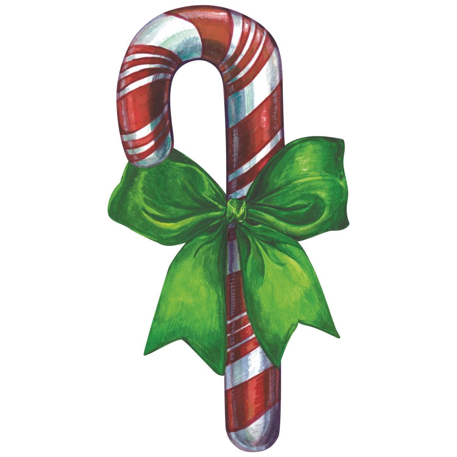 Christmas Die-Cut Candy Cane Placemat - Festive Holiday Table Decor for Parties & Dining