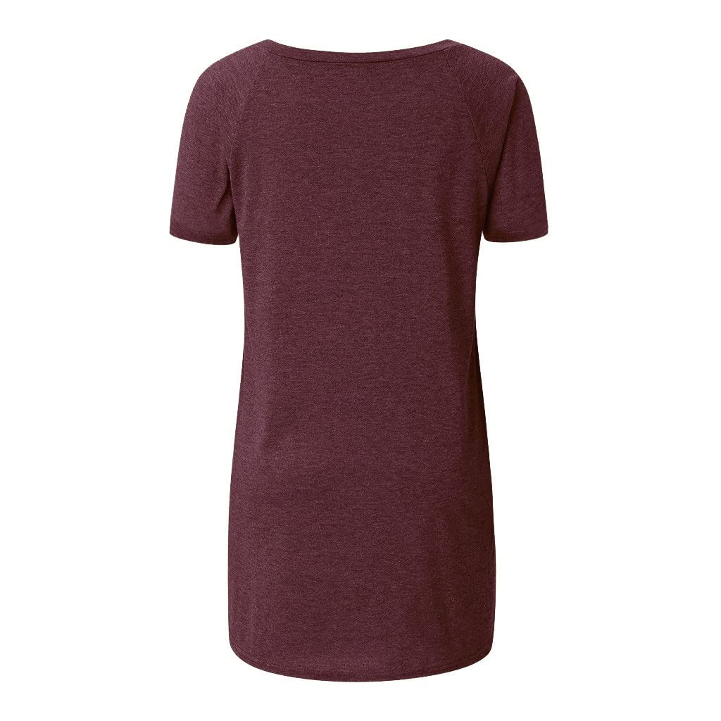 Plus Size Women's Tunic Tops for Leggings - Dressy Casual Crew Neck Short Sleeve Blouse | Perfect for Work, Date Night & Everyday Wear