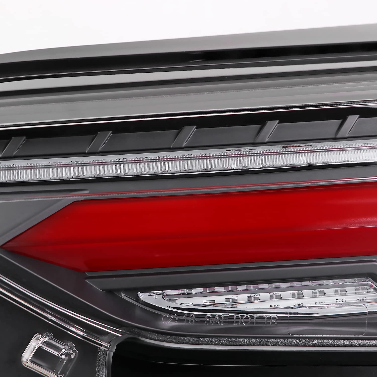 Spec-D Tuning Black LED Sequential Tail Lights with Red Bar - Compatible with 2019-2023 Toyota RAV4 - Left & Right Pair Assembly - Upgrade Your Car's Style & Safety for Night Driving