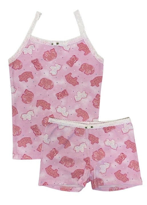 Animal Print Cookie Cami & Shorts Set - Sexy Lingerie for Women | Perfect for Valentine's Day, Date Night & Boudoir Photography
