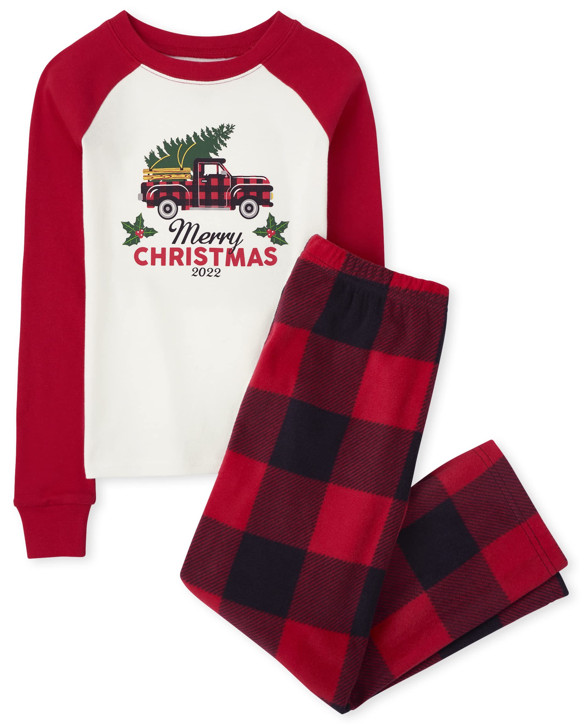 Kids' Christmas Pajama Sets - Family Matching Fleece Pajamas for Holiday Photos