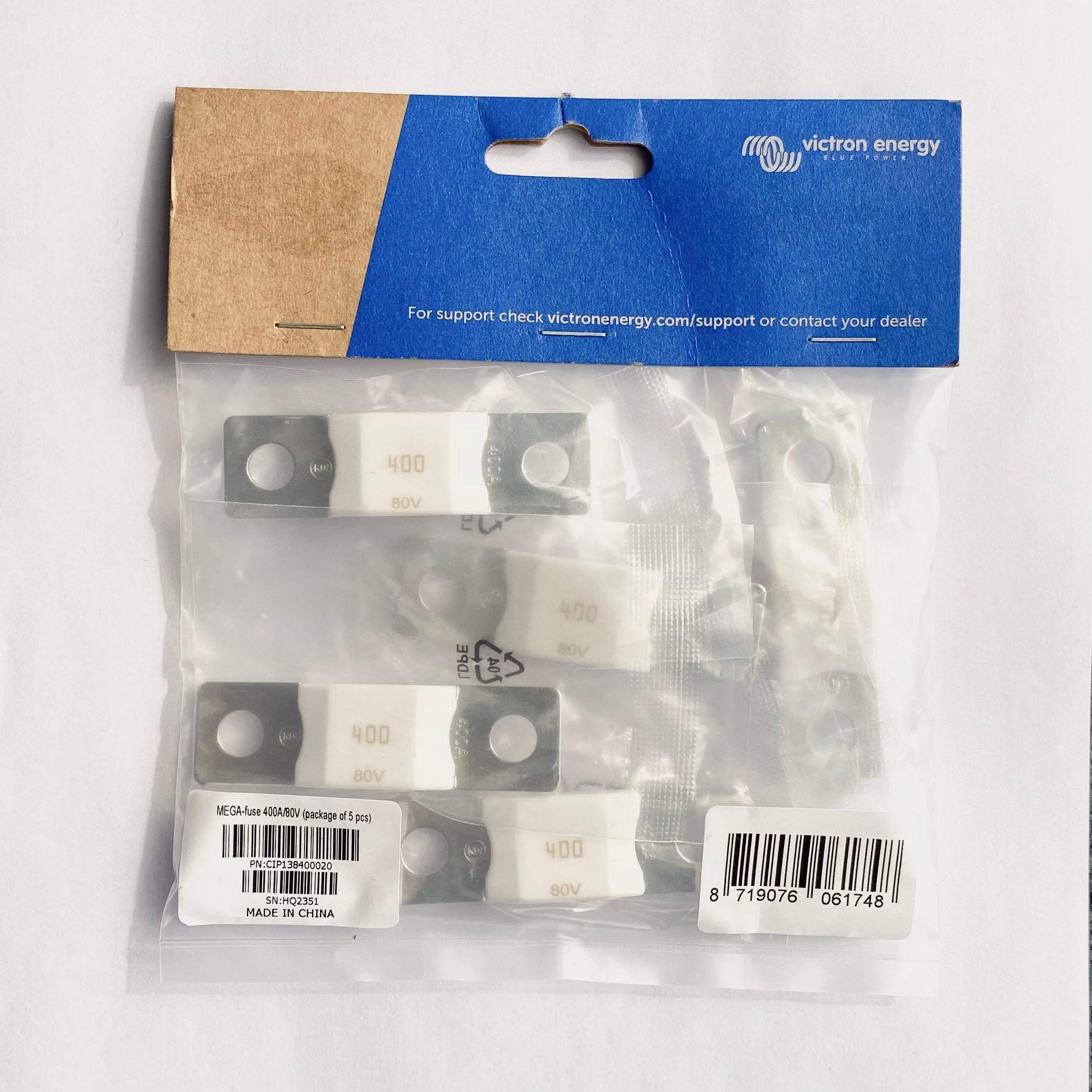 High Amp MEGA Fuse 400A 80V Ceramic Fast-Acting (5-Pack) - Ideal for Automotive, Marine & Industrial Electrical Protection