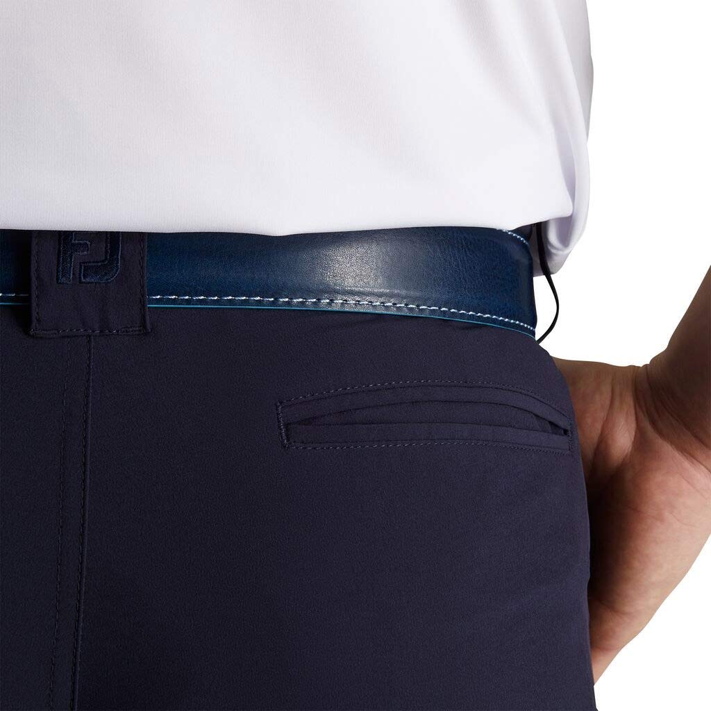 FootJoy FJ Men's Lightweight Golf Shorts - Navy Blue Size 38 - Comfortable & Breathable for Golfing, Casual Wear & Outdoor Activities