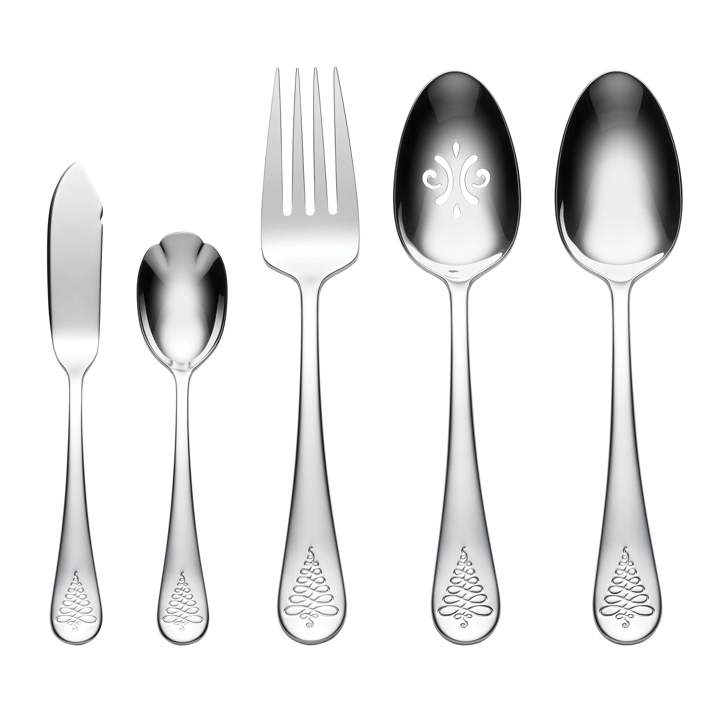 Noella 65-Piece Stainless Steel Flatware Set - Elegant Silverware for 12 Place Settings - Perfect for Dinner Parties, Weddings & Everyday Dining