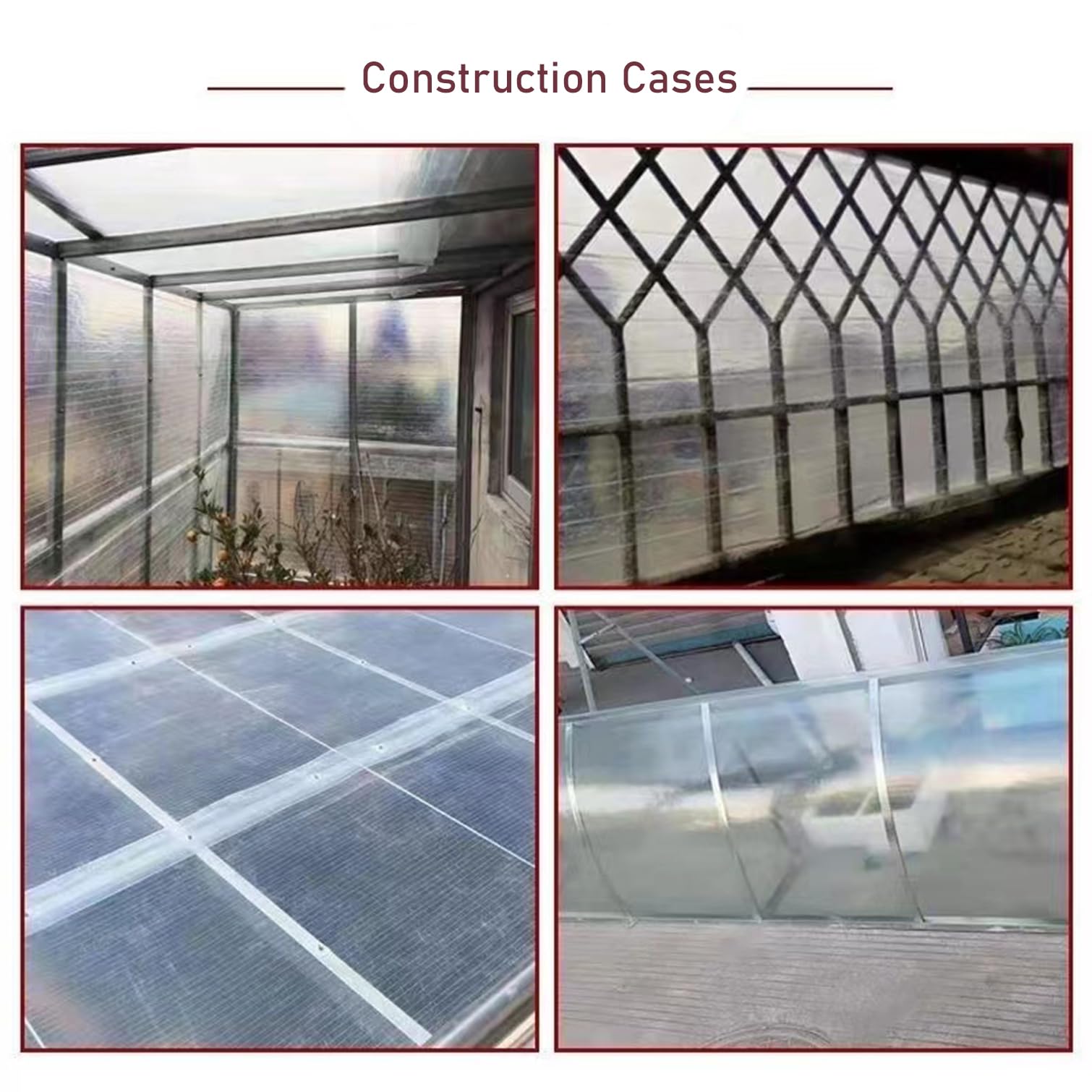 **Durable Polycarbonate Greenhouse Panels & Roofing Sheets - 0.8mm UV-Resistant, Easy to Bend & Cut - Perfect for Greenhouses, Canopies, Awnings, and Outdoor Rain Shelters**    *(Use Cases: Ideal for home gardening, commercial greenhouses, patio covers, and weatherproof outdoor shelters.)*