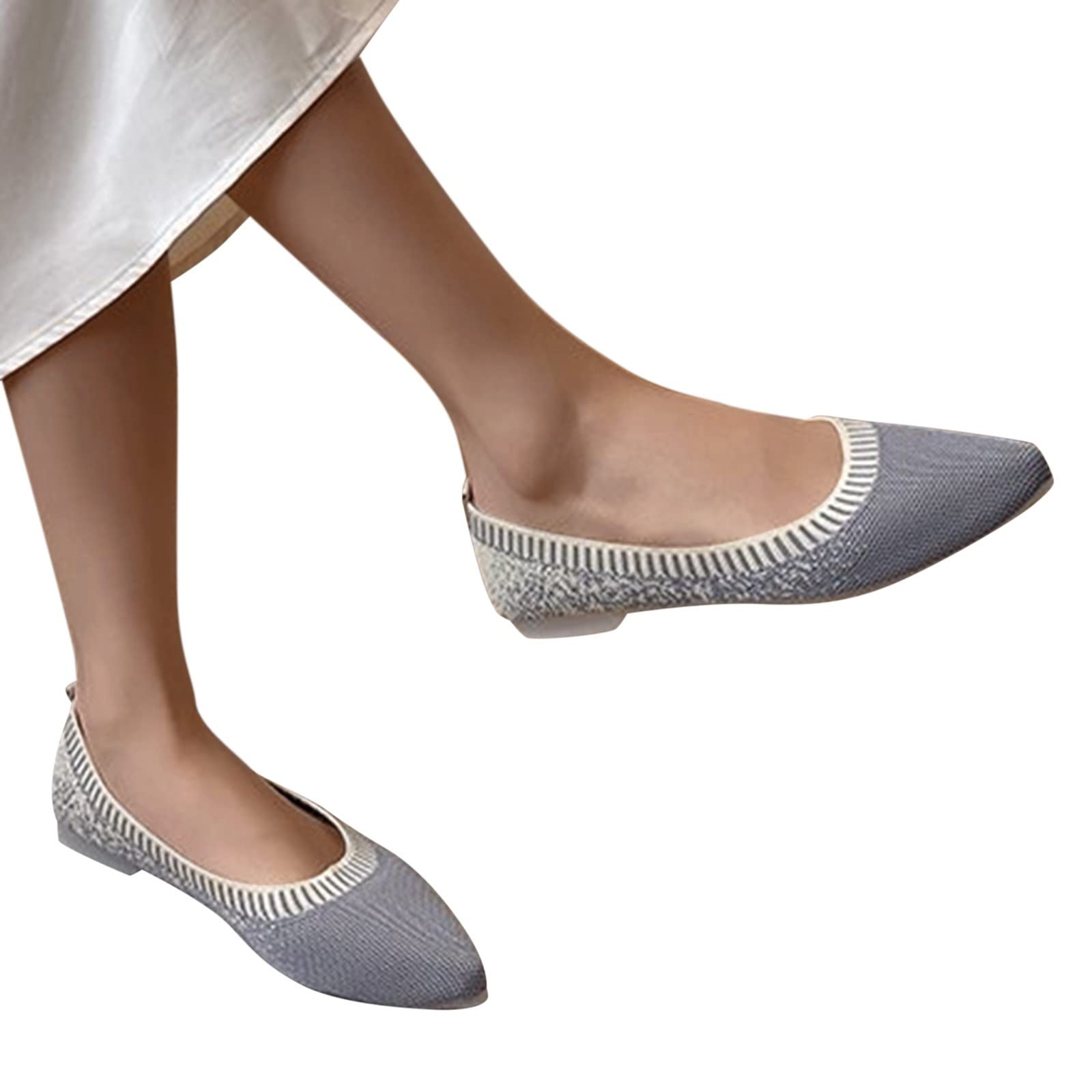 Women's Black Pointed Toe Ballet Flats - Comfortable Dressy & Casual Colorblock Shoes for Work, Office & Everyday Wear | Fashionable Women's Flat Shoes for Walking, Travel & Special Occasions