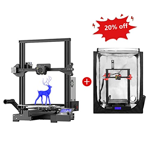 Creality Ender 3 Max FDM 3D Printer with Constant Temperature Protective Cover - Large Build Volume 300x300x340mm for Home, Office & DIY Projects