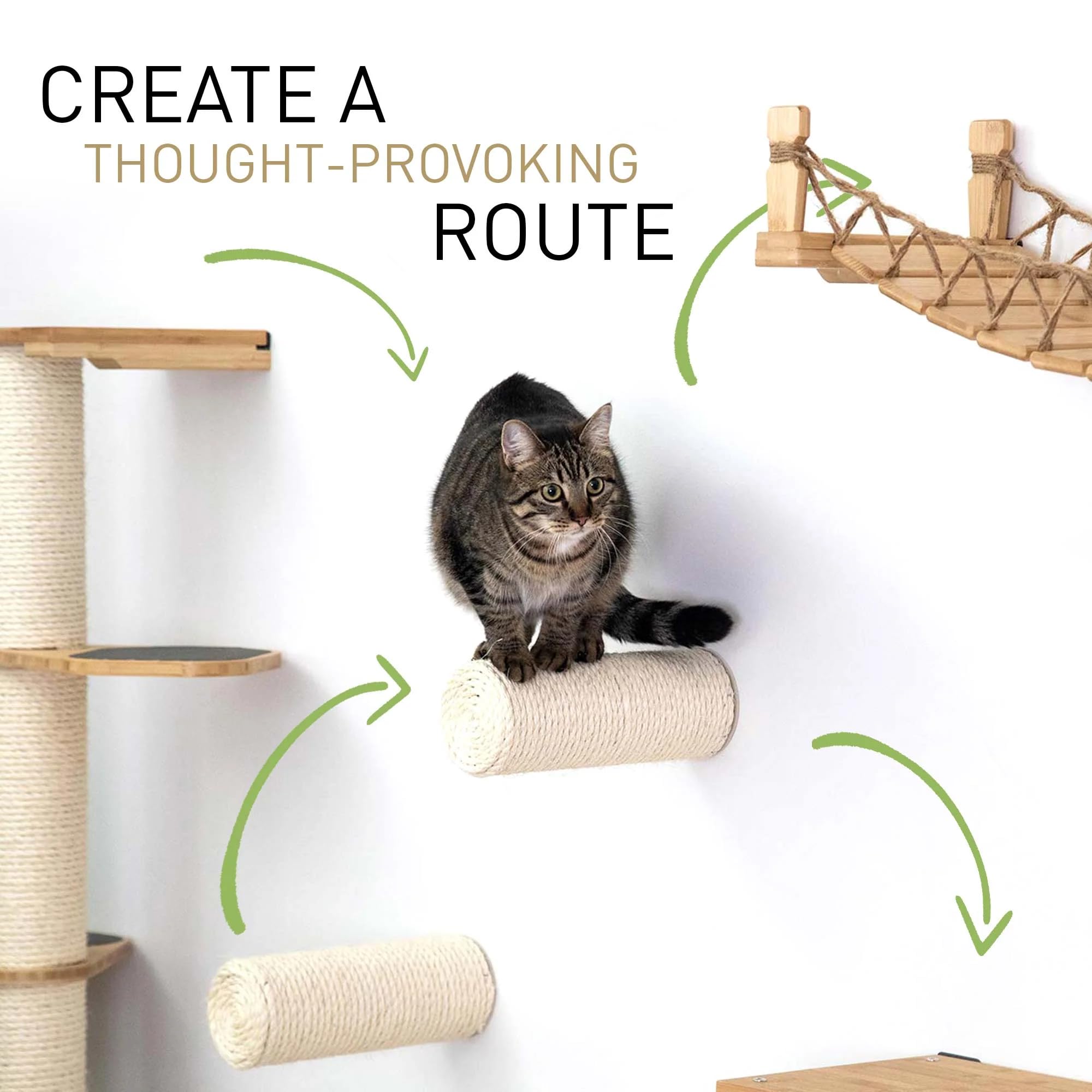 Handcrafted Wall-Mounted Cat Tree Shelf - Durable & Space-Saving Cat Furniture for Climbing, Perching & Play | Perfect for Small Apartments & Multi-Cat Homes