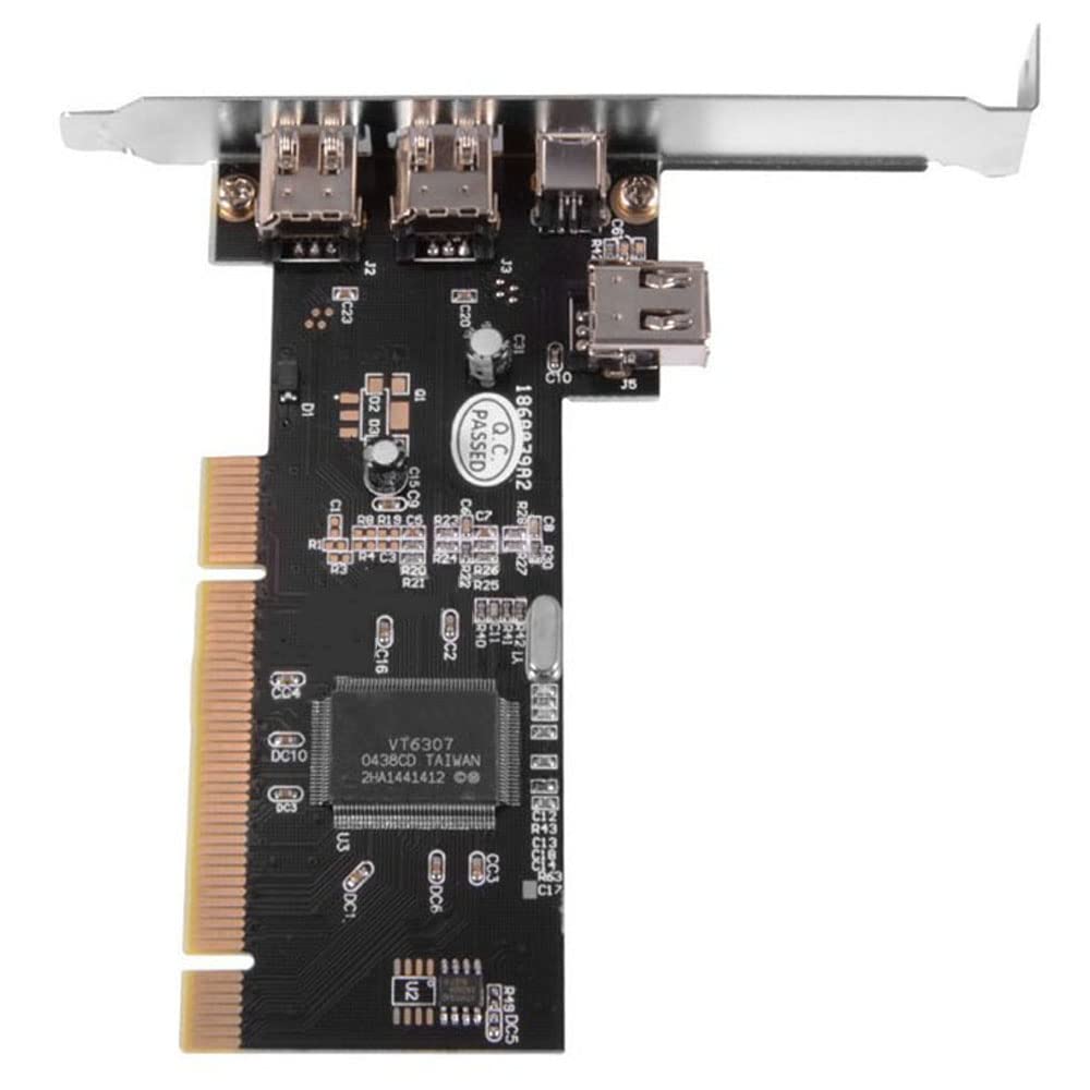 1pcs PCI 4 Ports Firewire IEEE 1394 1394A 4/6 Pin Controller Card Adapter - High-Speed Data Transfer for Video Editing, Audio Production & External Storage Devices