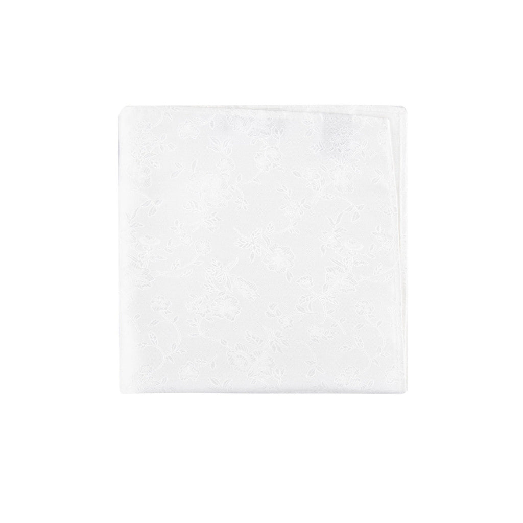 ABELARD Paisley Pocket Square - Elegant White Silk Handkerchief for Men | Perfect for Weddings, Business Meetings & Formal Occasions