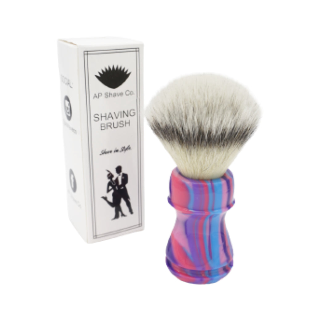 25mm Mühle STF XLarge Synthetic Shaving Brush with AP Shave Co. Purple Haze Handcrafted Wooden Handle - Perfect for Wet Shaving & Beard Grooming
