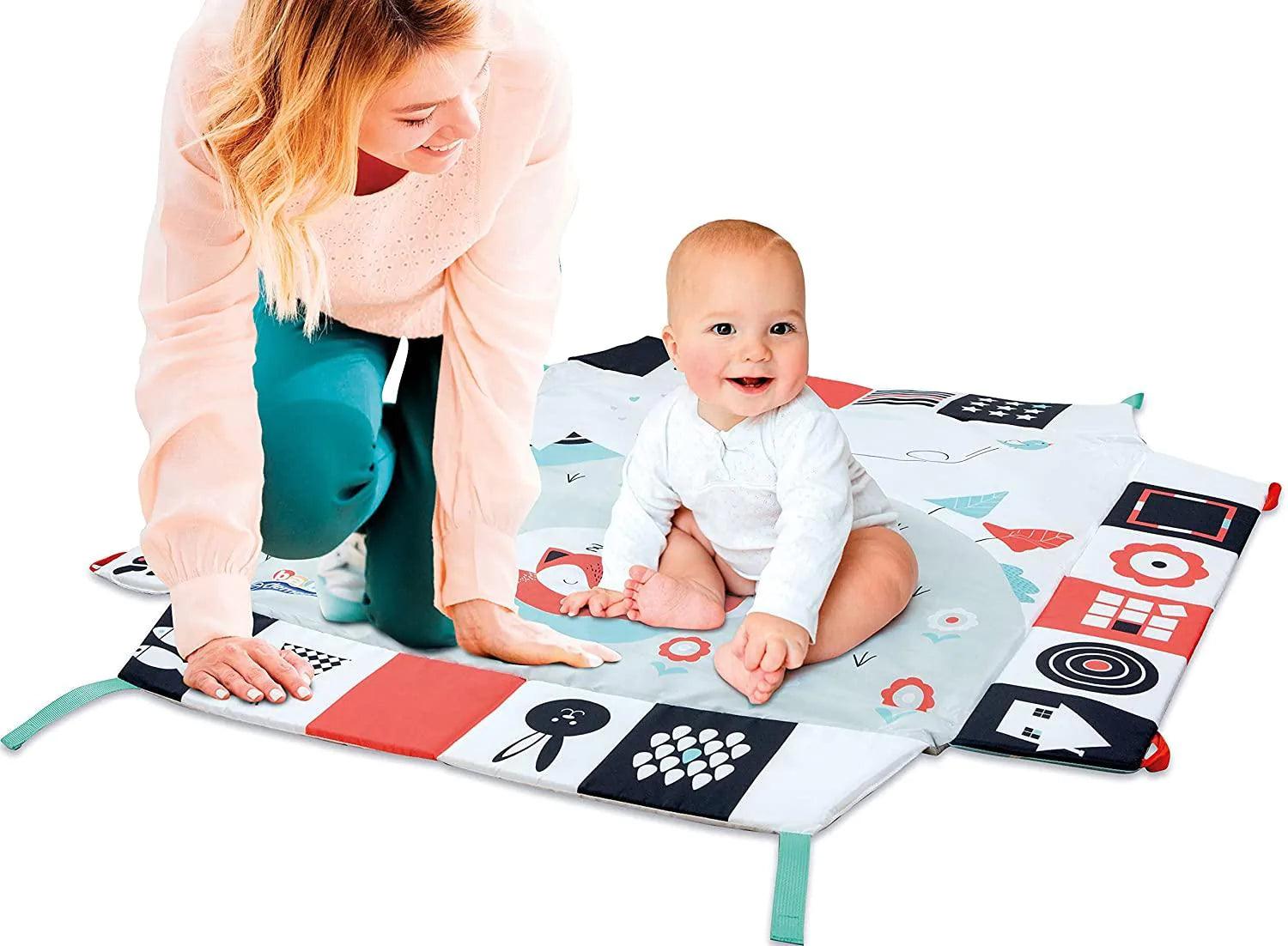 Clementoni CLEM4YOU Black & White Baby Gym - High Contrast Sensory Play Mat for Newborns & Infants | Stimulates Visual Development | Perfect for Tummy Time & Playtime Activities