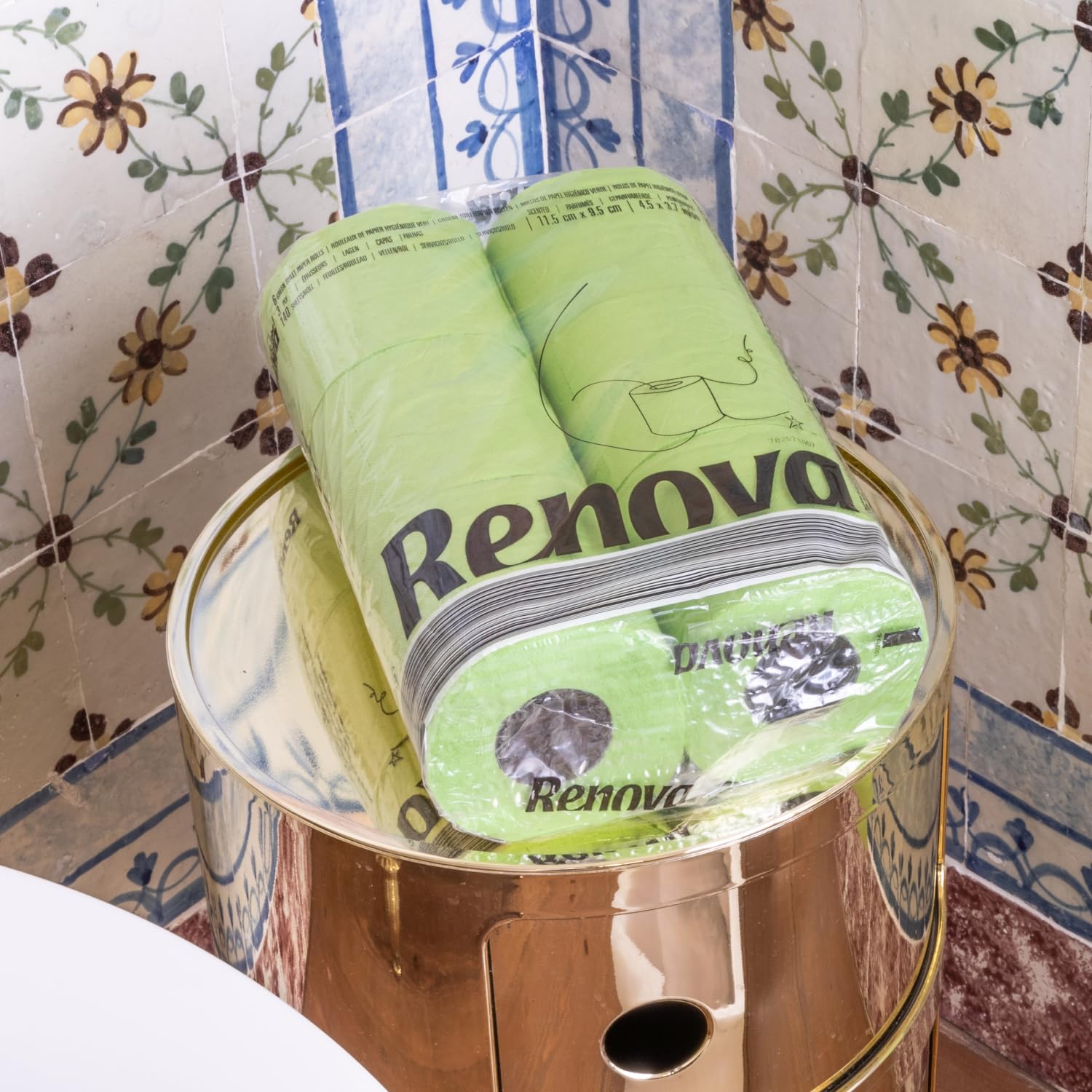 Eco-Friendly Black Label Green Toilet Paper | 6 Rolls | Colored 3-Ply | Double-Sided Softness | Sustainable Bathroom Tissue for Home & Office Use