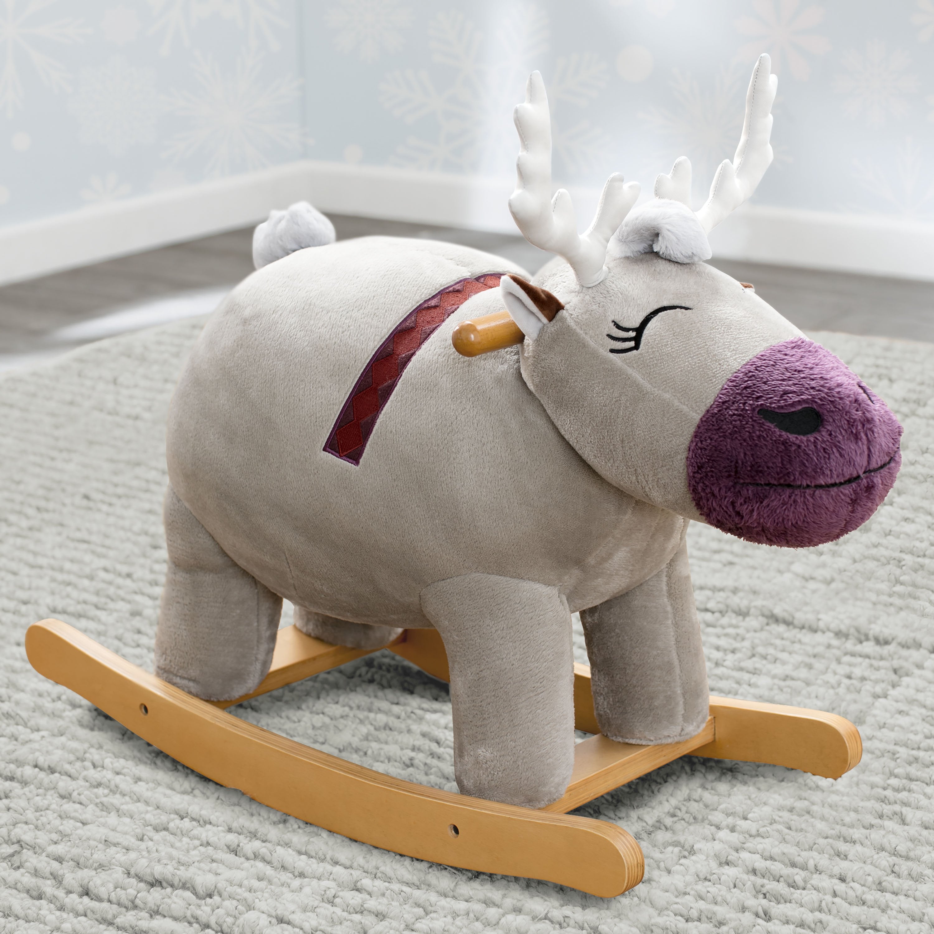 Frozen 2 Sven the Reindeer Plush Rocking Toy for Kids - Perfect for Playtime, Nursery Decor, and Disney Movie Fans