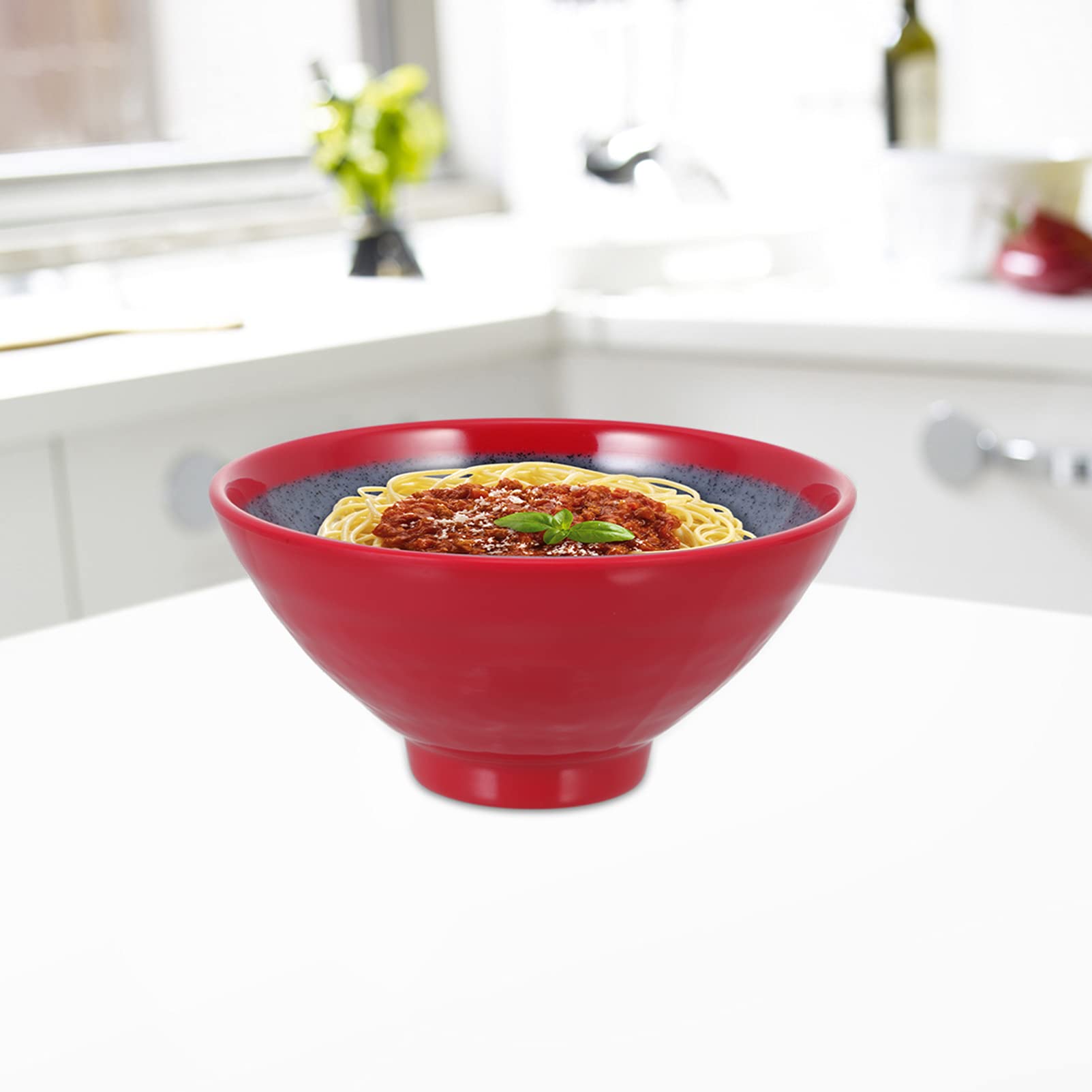 Hemoton 1-Piece Melamine Noodle Bowl - Durable Rice & Soup Bowl for Kitchen, Ramen, Dessert - Microwave Safe & Lightweight Tableware for Home, Restaurants, and Outdoor Dining