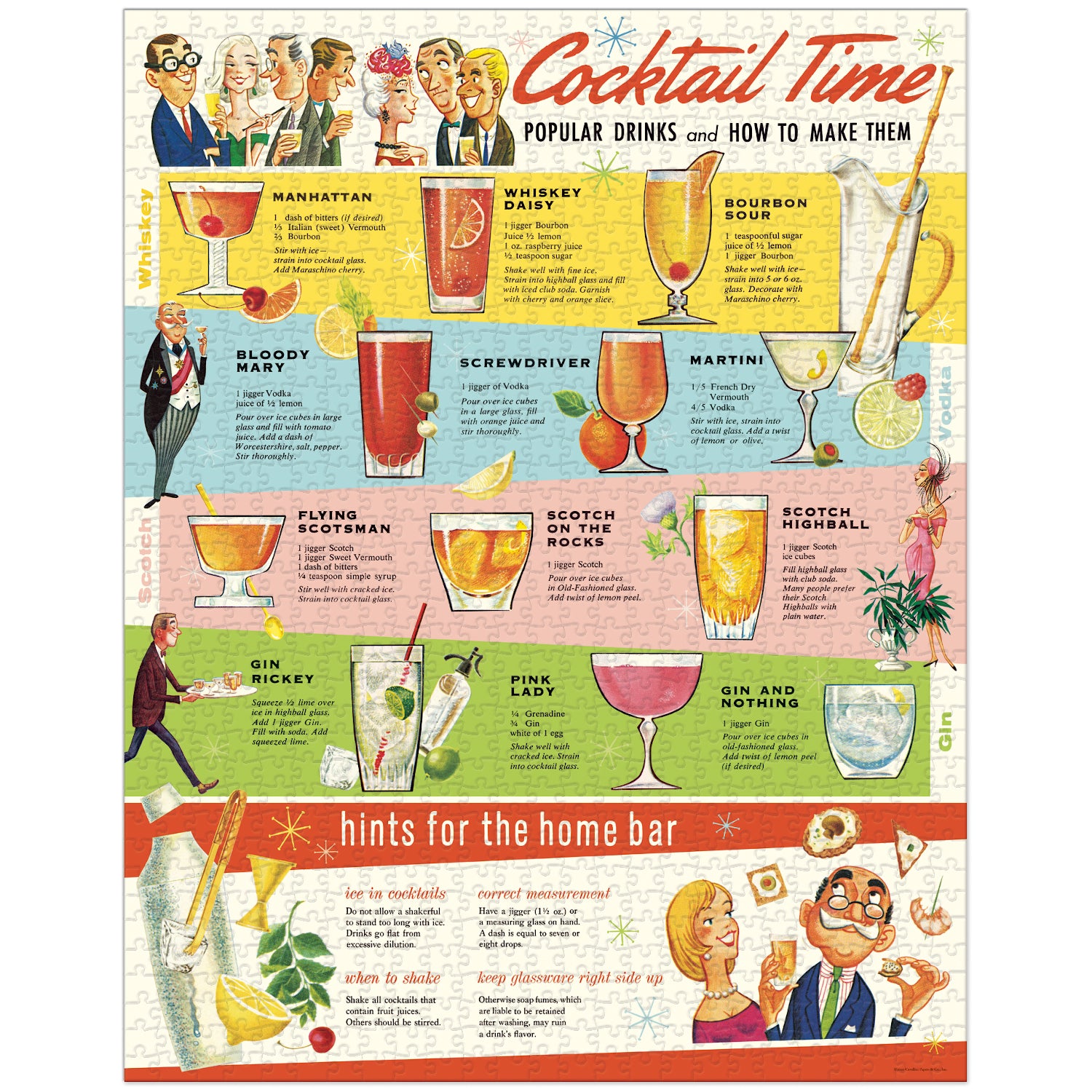 Premium Cocktail Jigsaw Puzzle for Adults - 1000 Piece Bar & Drink Themed Puzzle - Perfect for Relaxation, Parties & Home Decor