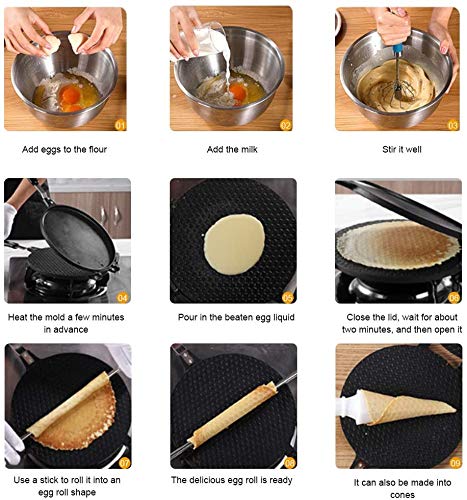 Non-Stick Aluminum Alloy Waffle Maker & Baking Pan - Perfect for Waffles, Pancakes, Egg Rolls & More | Ideal for Home Kitchen, Breakfast, Brunch & Party Cooking