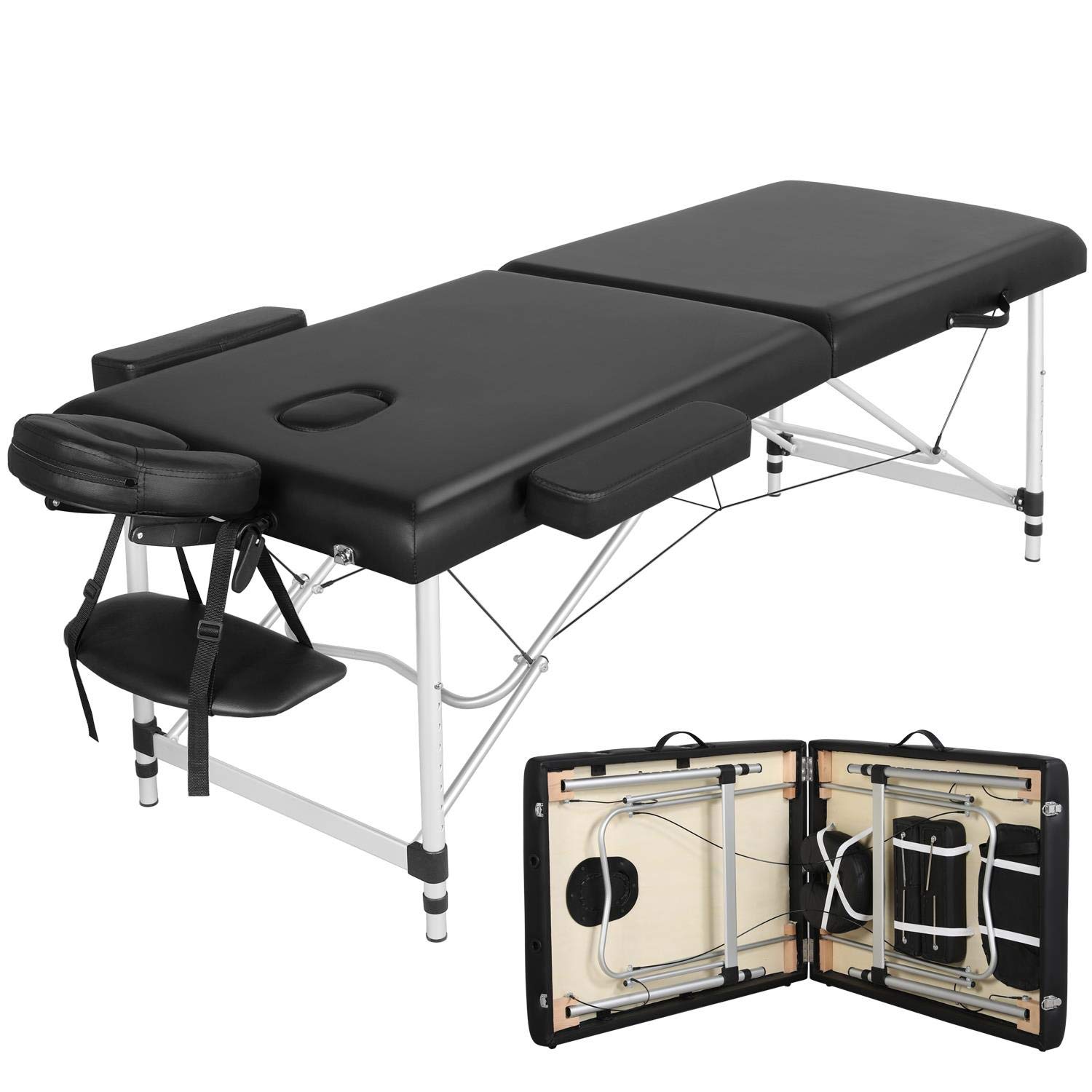 Yaheetech Portable Adjustable Massage Table - 28