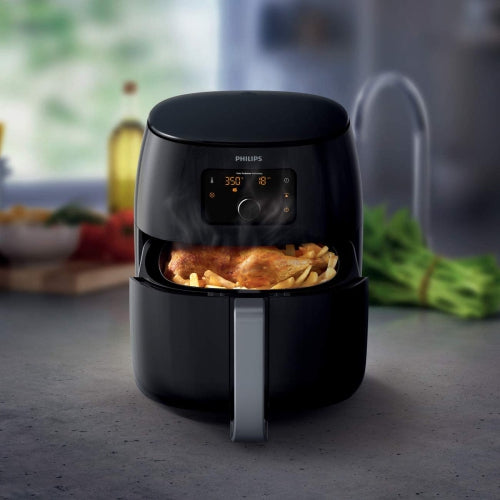PHILIPS Digital XXL Twin TurboStar 1.4kg Air Fryer HD9650/96 - Certified Refurbished with Manufacturer Warranty | Perfect for Family Cooking, Healthy Meals & Quick Snacks