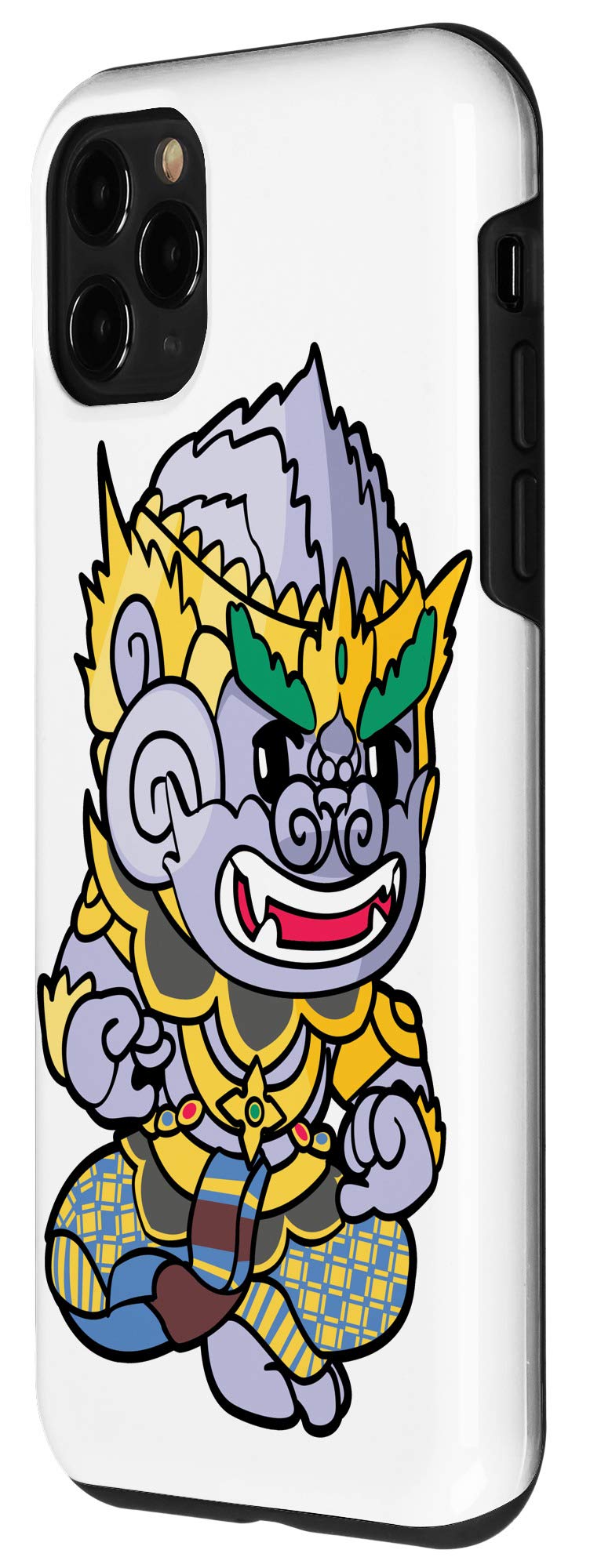 iPhone 11 Pro Case with Hanuman Design - Cambodian Khmer Thai Lao Monkey King Hero Phone Cover for Protection & Style | Perfect for Travel, Cultural Enthusiasts, and Mythology Lovers