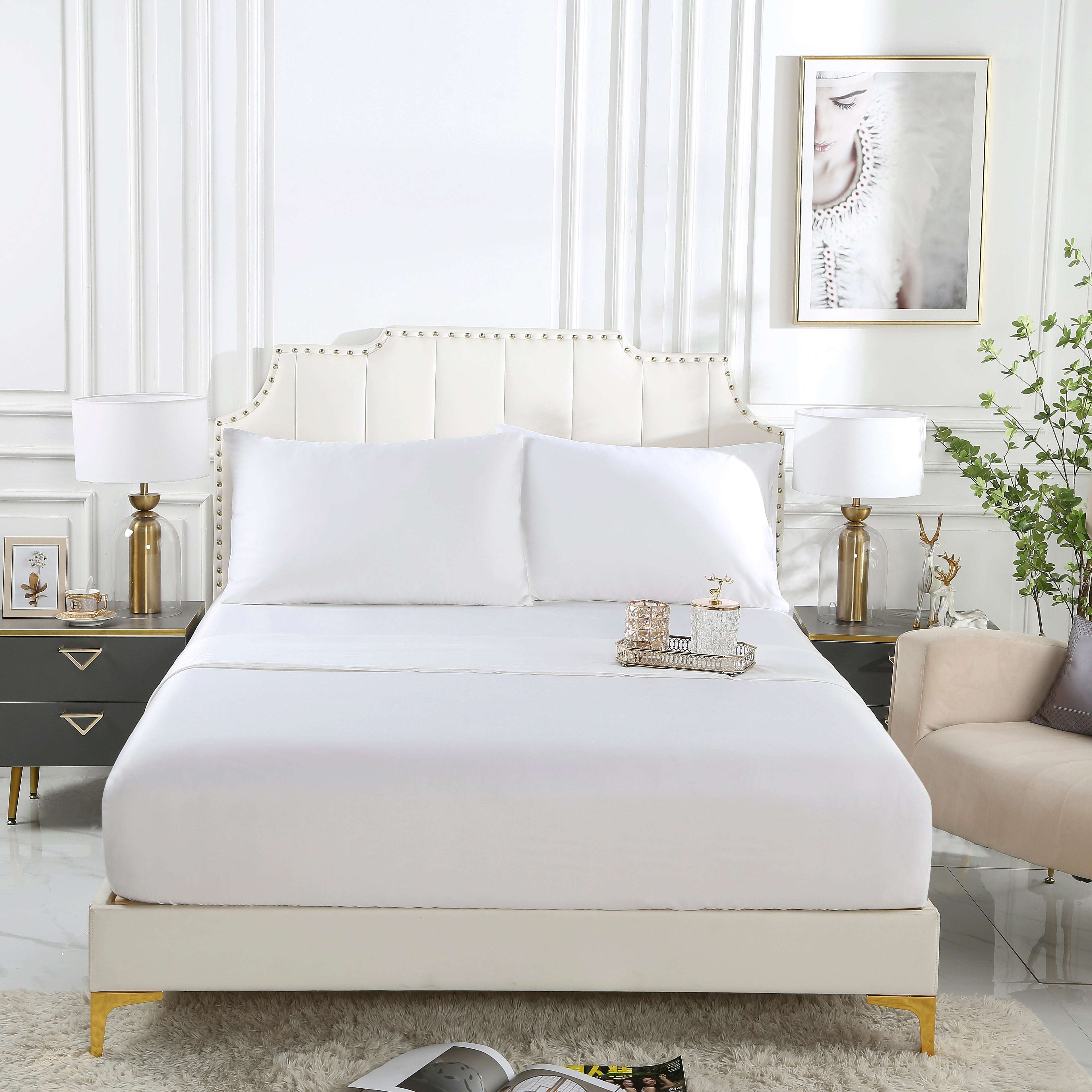 100% Organic Bamboo Sheet Set - Single Size, Soft & Breathable Bed Sheets for Cool Sleep - Perfect for Hot Sleepers, Eco-Friendly Bedding for Home & Hotel Use