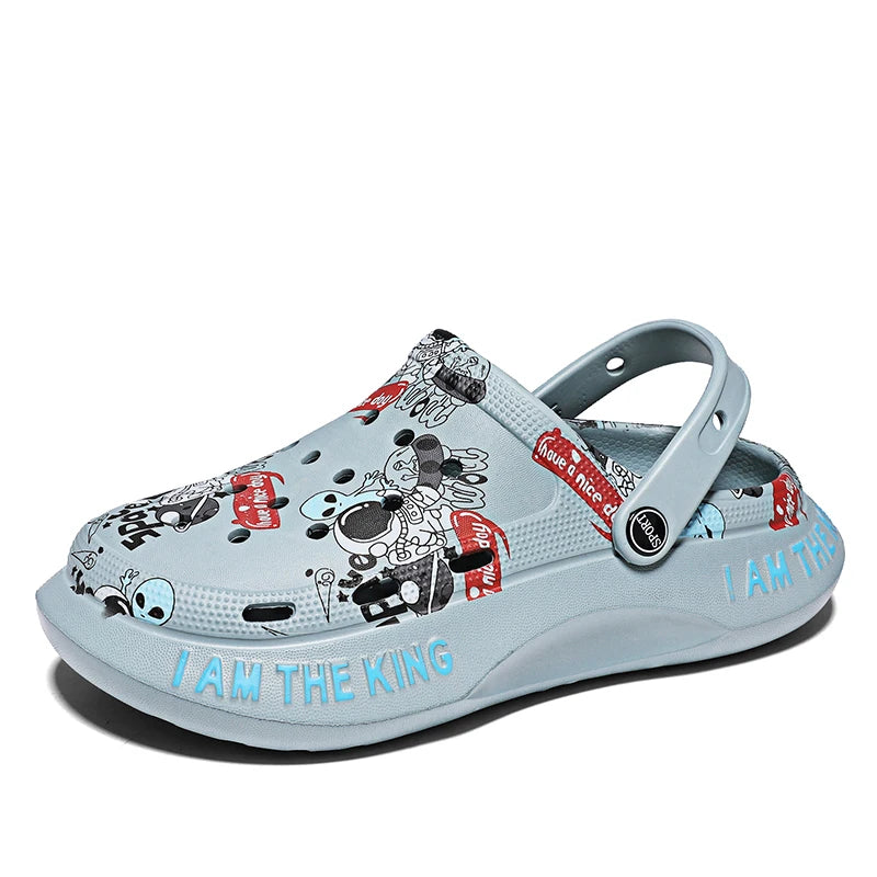 2024 Summer New Men's Outdoor Garden Clogs - Comfortable Casual Shoes & Luxury Sandals for Home, Beach, and Travel - Soft Slippers Sizes 39-45 | Perfect for Relaxation, Lounging, and Light Walking