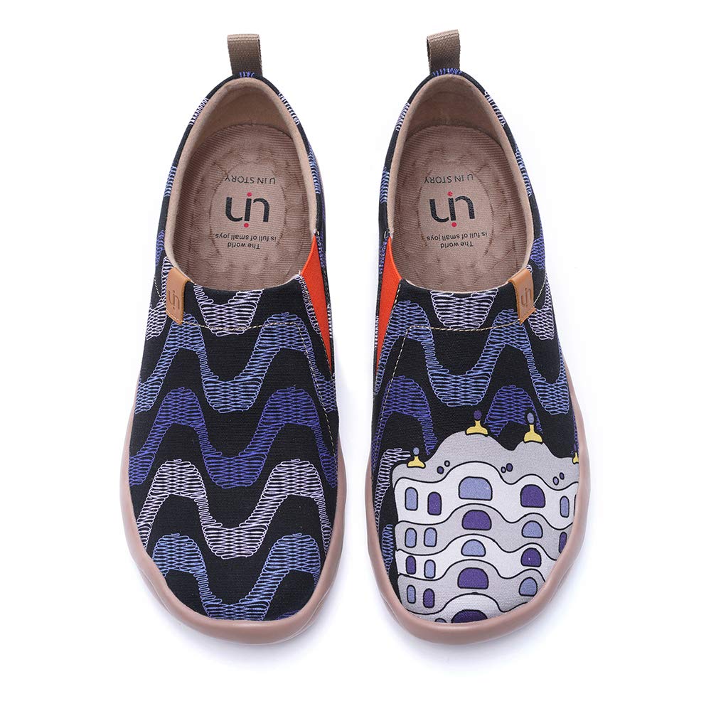 UIN Men's Art Design Slip-On Loafers - Lightweight Comfortable Travel Shoes for Walking, Casual Wear & Fashion Sneakers | Perfect for Daily Commute, Vacation & Street Style
