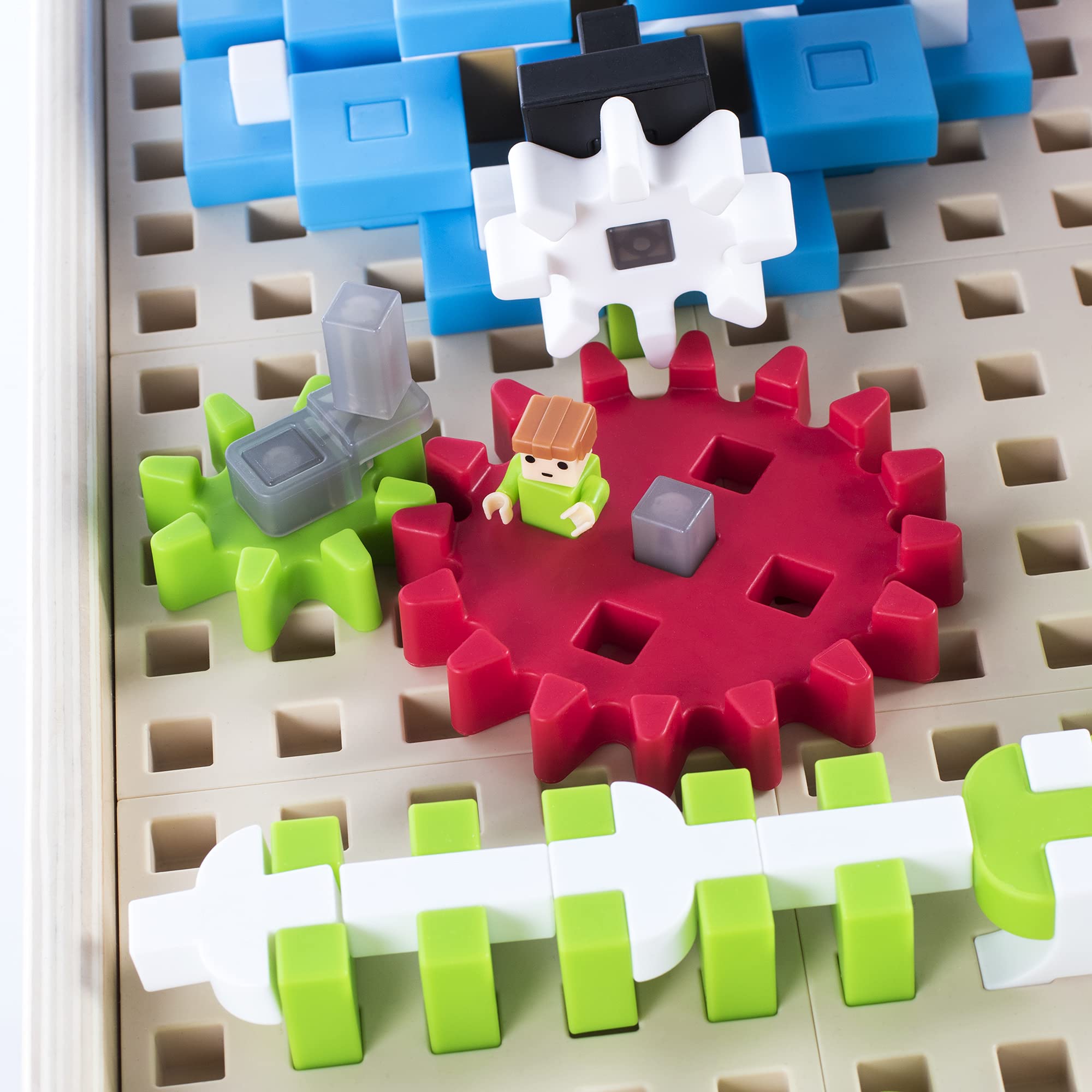 Guidecraft IO Blocks Center: 458-Piece STEM Building Toy Set with 400 IO Blocks, 4 Storage Bins & Activity Table - Educational Construction Kit for Toddlers & Kids | Perfect for Classroom Learning, Homeschooling & Creative Play