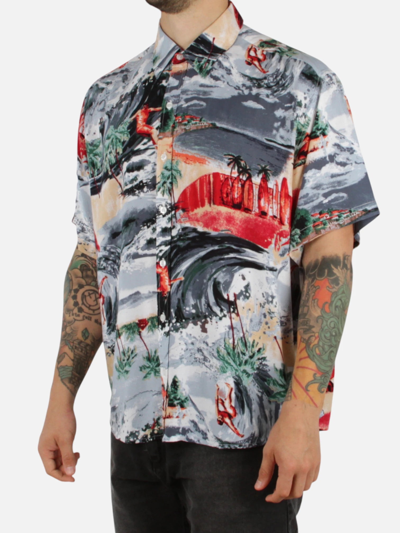 Gotcha Surfing Blue Shirt for Men - Comfortable & Stylish Surf Tee for Beach, Summer & Casual Wear