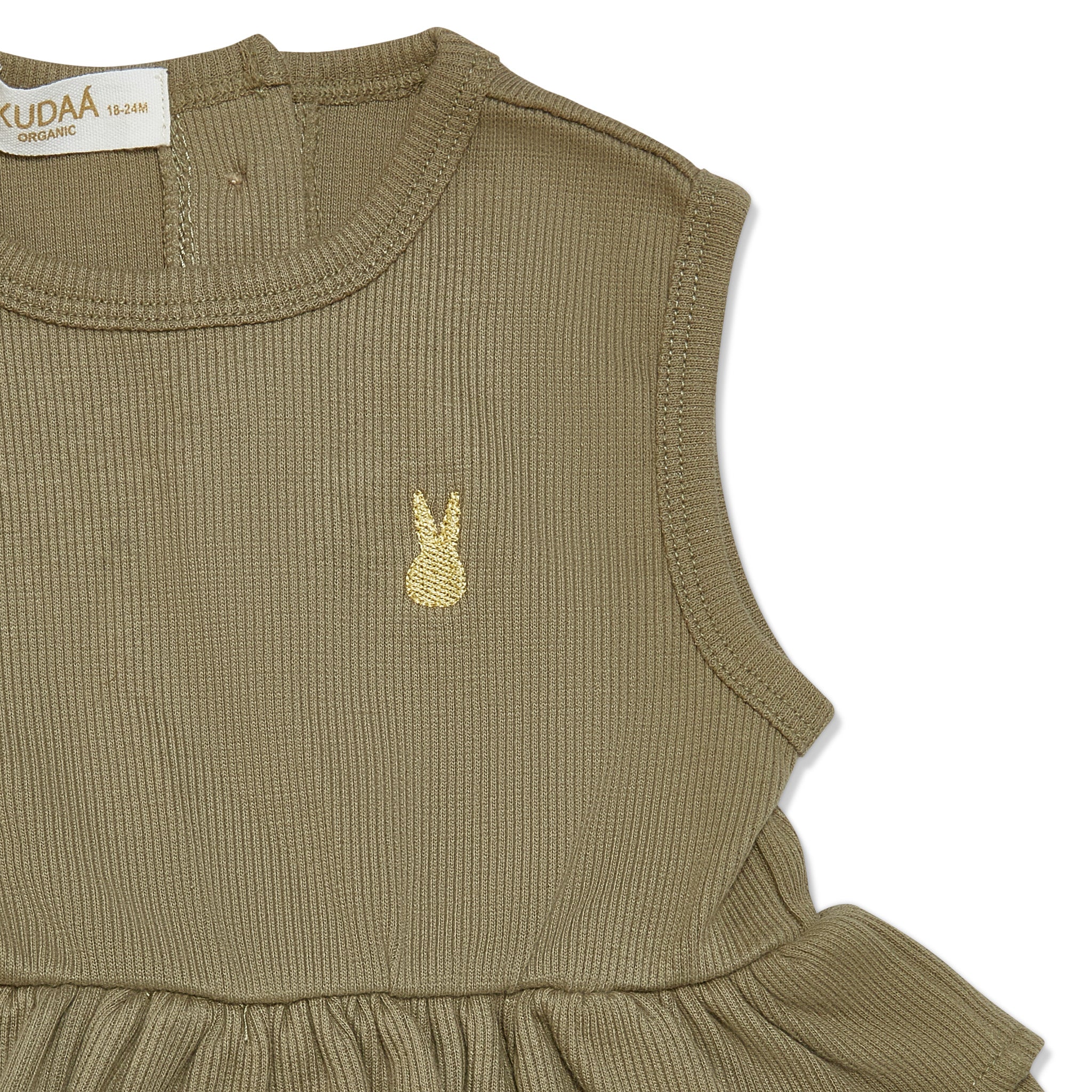 Organic Baby Tank Ruffle Waist Romper - Soft Cotton One-Piece Outfit for Newborns & Infants | Perfect for Summer Playdates, Beach Trips & Photo Shoots