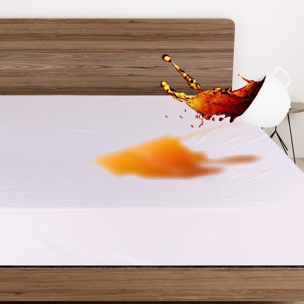 **Dudu N Girlie Waterproof Mattress Protector for Single Bed - 100% Waterproof, Anti-Allergy, Breathable Fitted Sheet (90x200cm) - Ideal for Kids' Rooms, Guest Beds & Allergy Relief**
