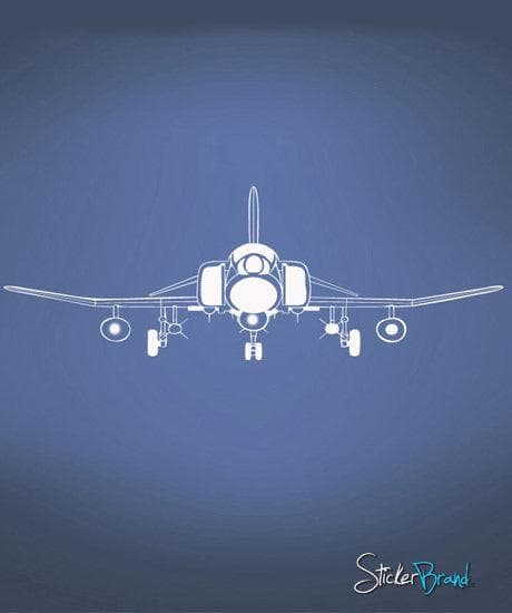 Premium Vinyl Wall Decal Sticker - Front Fighter Jet Design #531 | Removable Home Decor for Bedroom, Living Room & Office