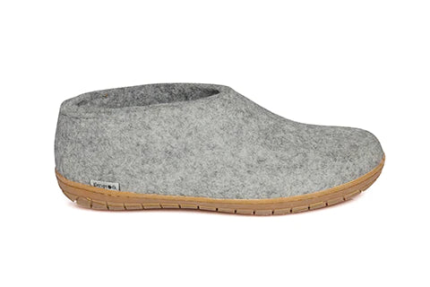 Glerups Wool Slippers with Rubber Sole - Cozy Indoor & Outdoor House Shoes for Men and Women - Perfect for Home, Office, and Relaxation