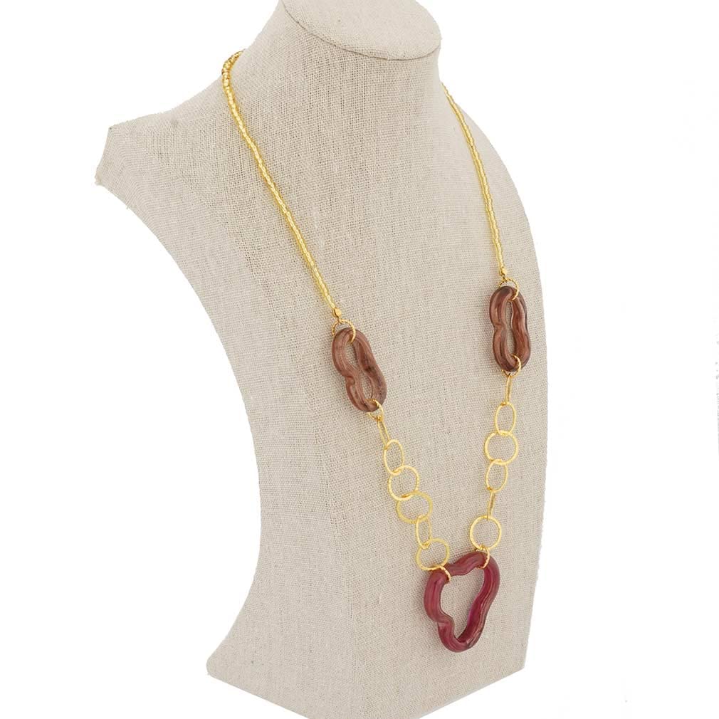 Authentic Murano Glass Nicoletta Necklace from Venice - Handcrafted Italian Jewelry for Women - Perfect for Weddings, Parties & Special Occasions