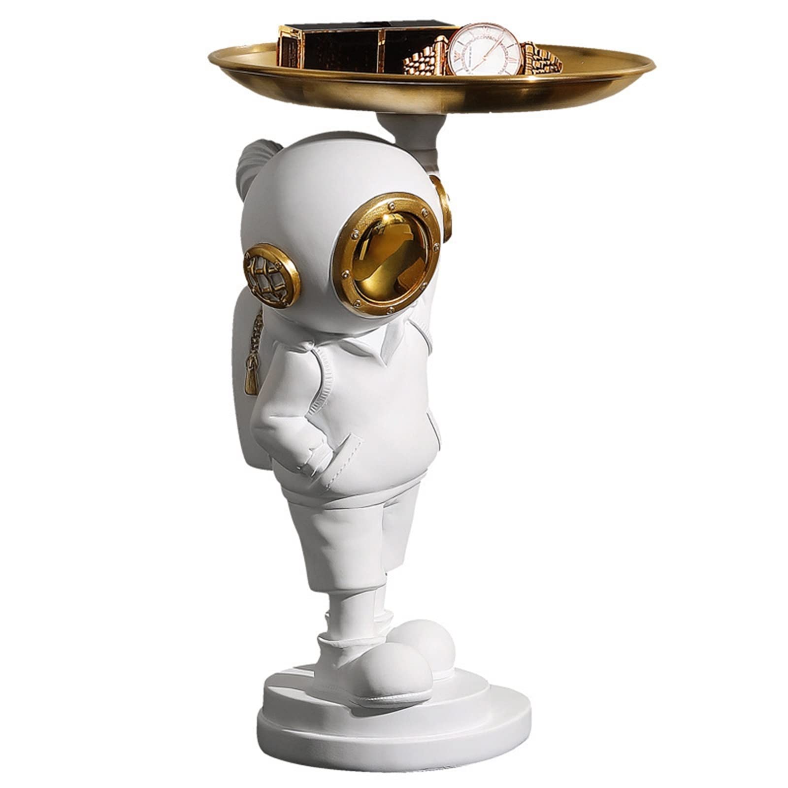Creative Gold Diver Sculpture Statue - Unique Desktop Decoration & Candy Dish for Office, Coffee Table - Funny Resin Home Decor Gift with Storage - Perfect for Home, Office & Party Decorations