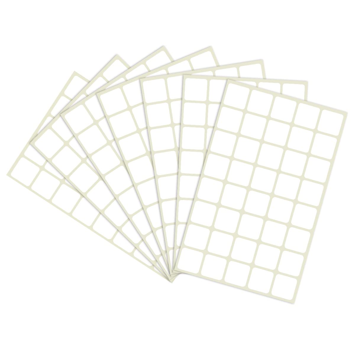 UOFFICE 25mm Square White Adhesive Labels for Office & Shipping