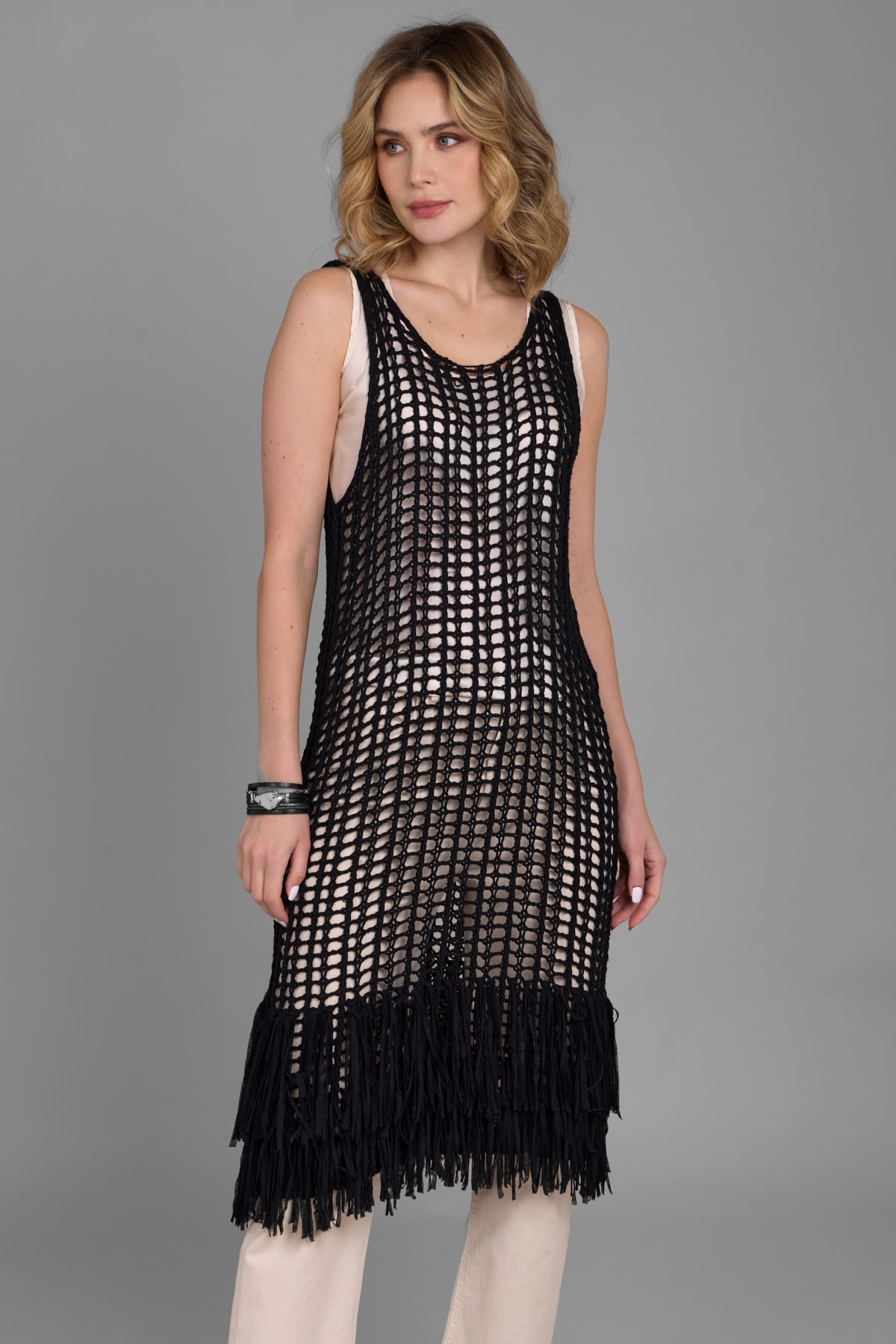 Stylish Open Knit Fringe Cover Up - Lightweight Beach Wrap for Women - Perfect for Poolside, Vacation & Summer Outfits