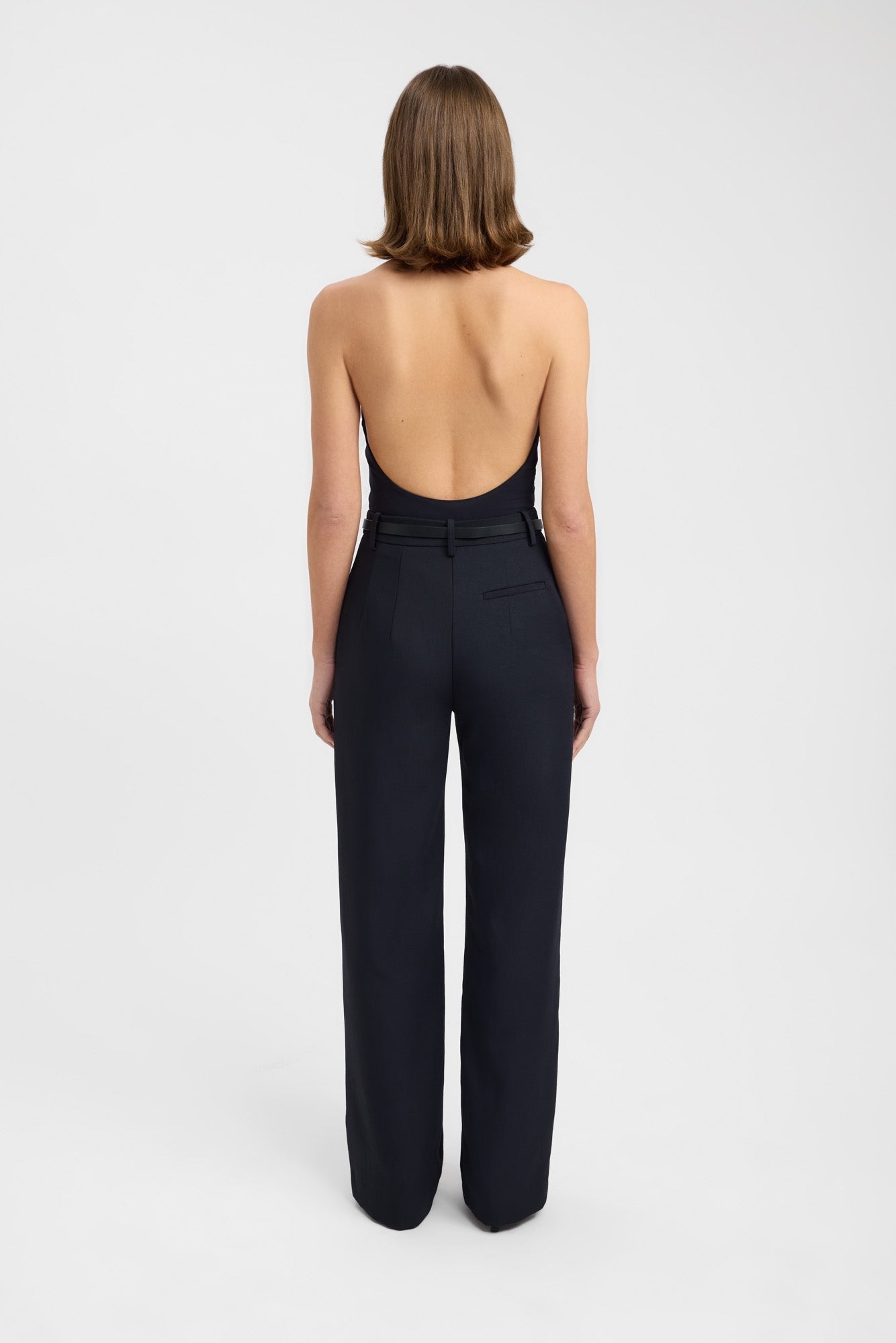 Ariel Women's Straight Leg Pants - High Waist Comfortable Stretch Trousers for Office Work & Casual Wear
