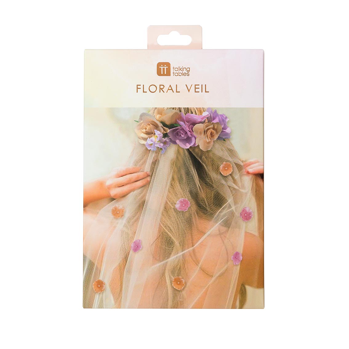 Floral Hen Party Veil - Elegant Bridal Shower Headpiece for Bachelorette Parties & Wedding Celebrations
