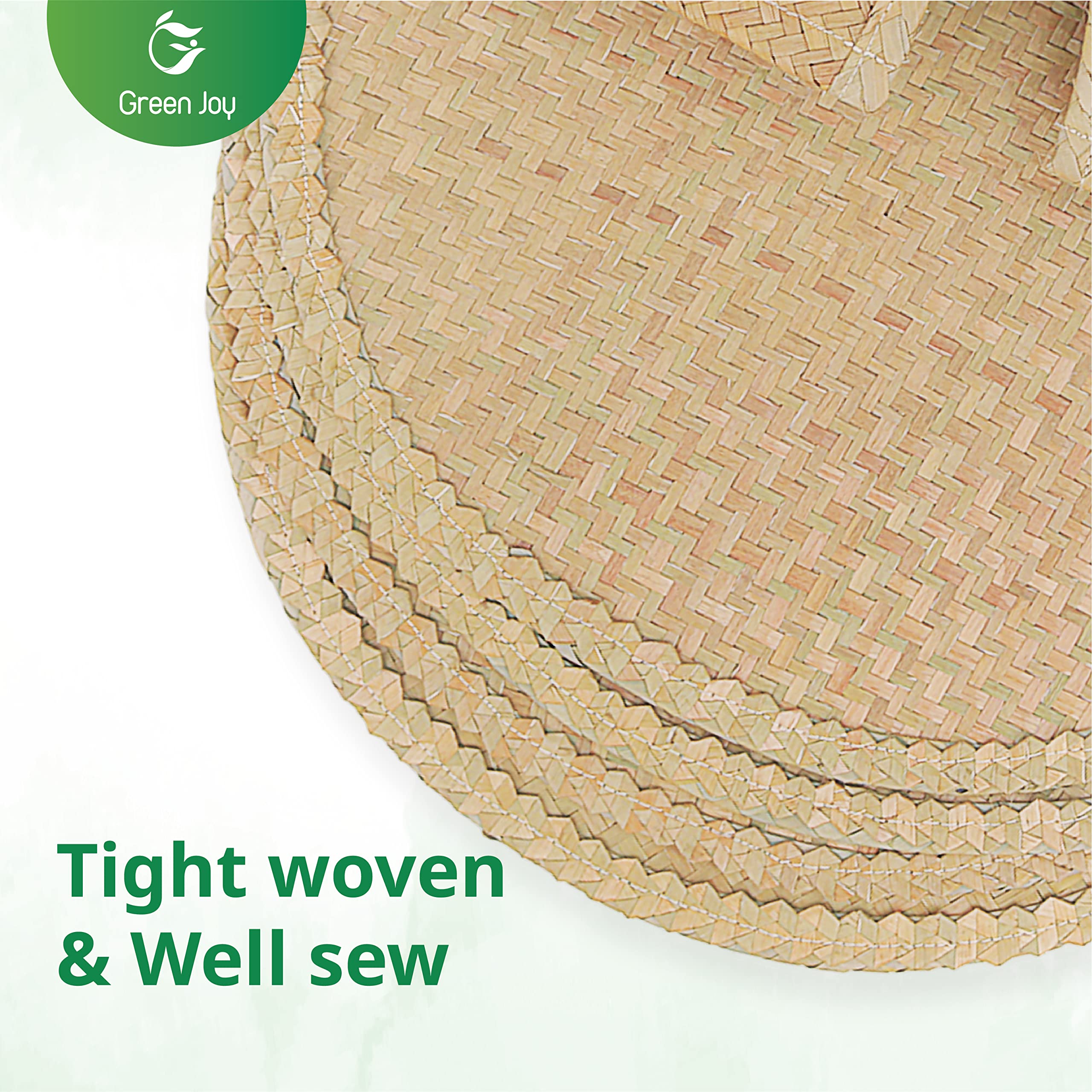 Handwoven Round Grass Placemats Set of 4 - 14.6 Inch Heat Resistant & Non-Slip Braided Table Mats - Natural Farmhouse Style for Dining Table, Kitchen Decor - Perfect for Everyday Meals, Dinner Parties and Rustic Home Decor